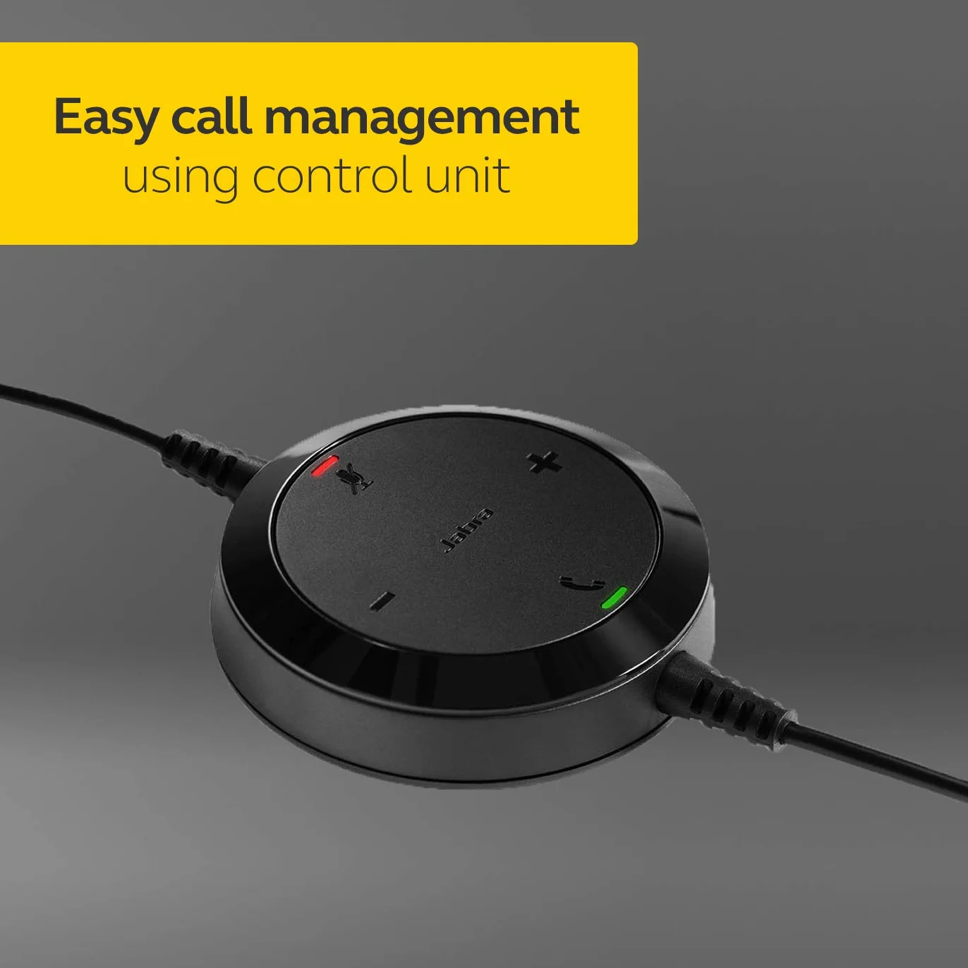 Jabra Evolve 20 Mono Headset Microsoft Certified VoIP Headphones Passive Noise Cancellation USB-Cable Controller Black