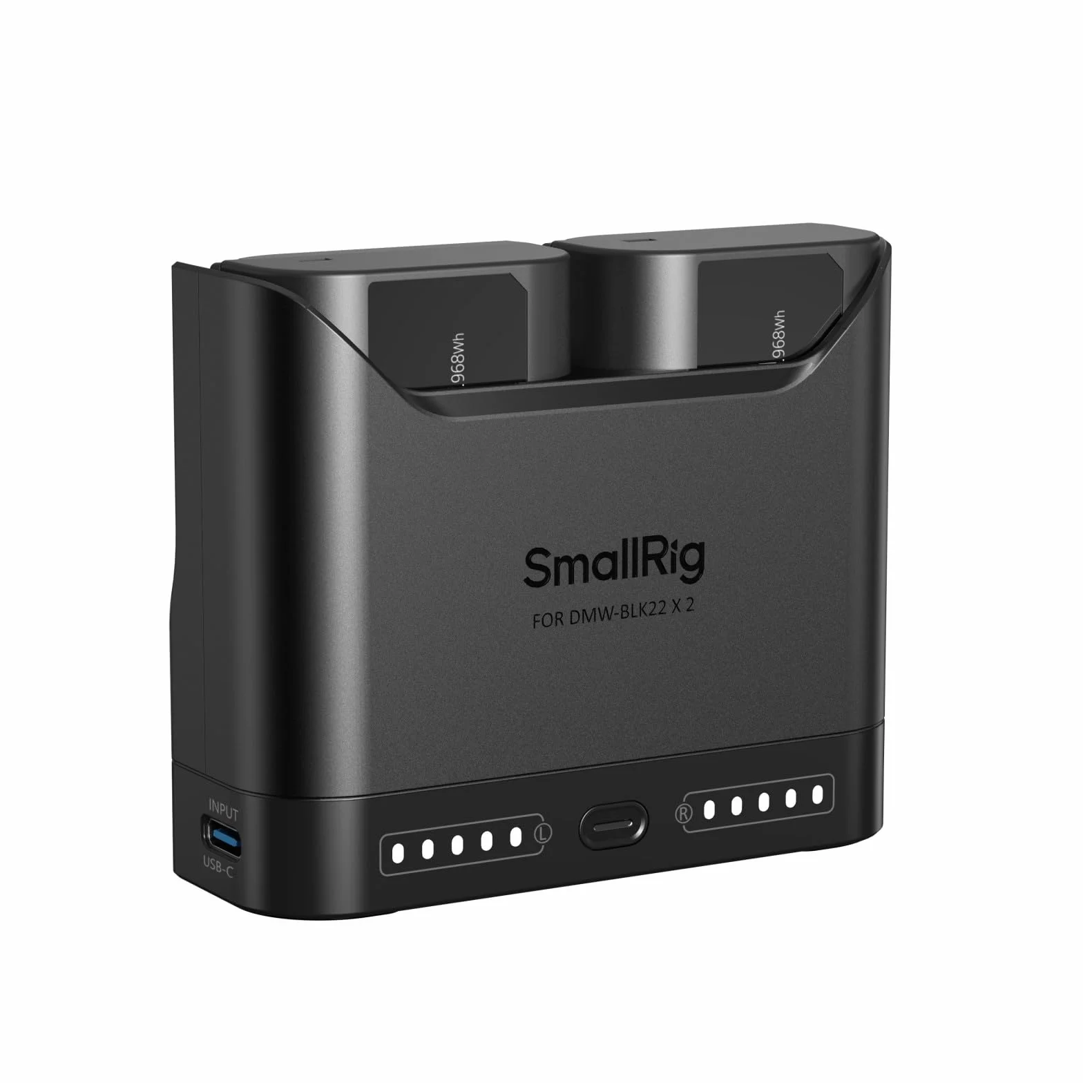 SMALLRIG Zestaw akumulatorów do Panasonic DMW-BLK22, ładowarka dwugniazdowa 22,5 W z akumulatorami o pojemności 1940 mAh, w pełni kompatybilny z do Panasonic Lumix GH5, GH5 II, GH6, GH7, S5, S5-5487