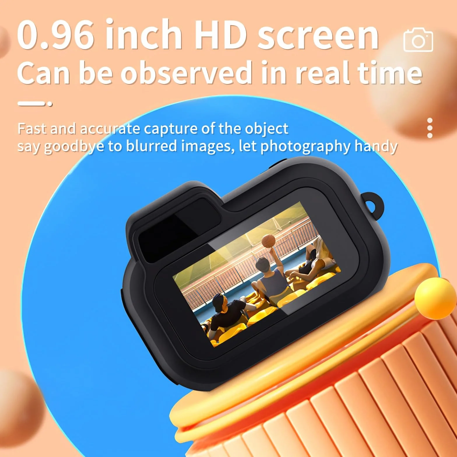 Mini Aparat Cyfrowy z Ekranem LCD Pełna rozdzielczość 1080P 2 MP 100 Minut Żywotność Baterii CMOS Mały Kompaktowy Przenośny Rejestrator Wideo z Paskiem na Nadgarstek