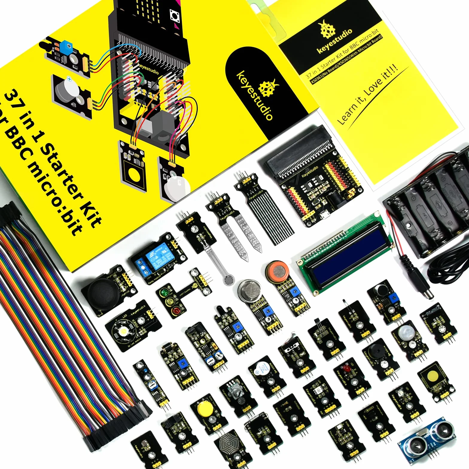 KEYESTUDIO BBC Micro:bit Starter Kit Zestaw modułu czujnika z płytką Microbit V2.2