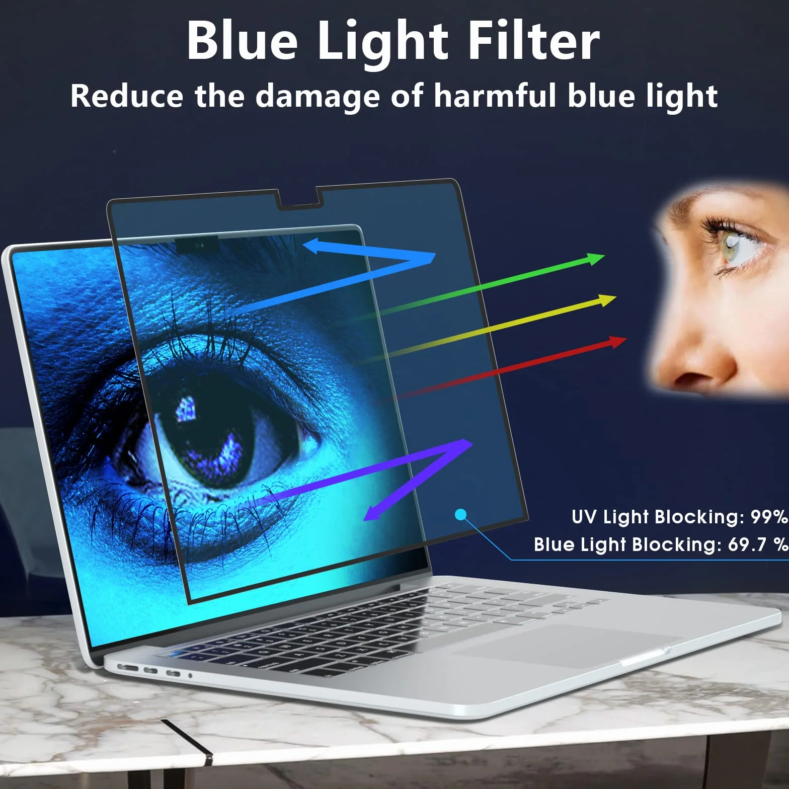 FILMEXT Ochraniacz Ekranu MacBook Pro 14 cali 2021 M1 A2442 Matowy Filtr Antyodblaskowy