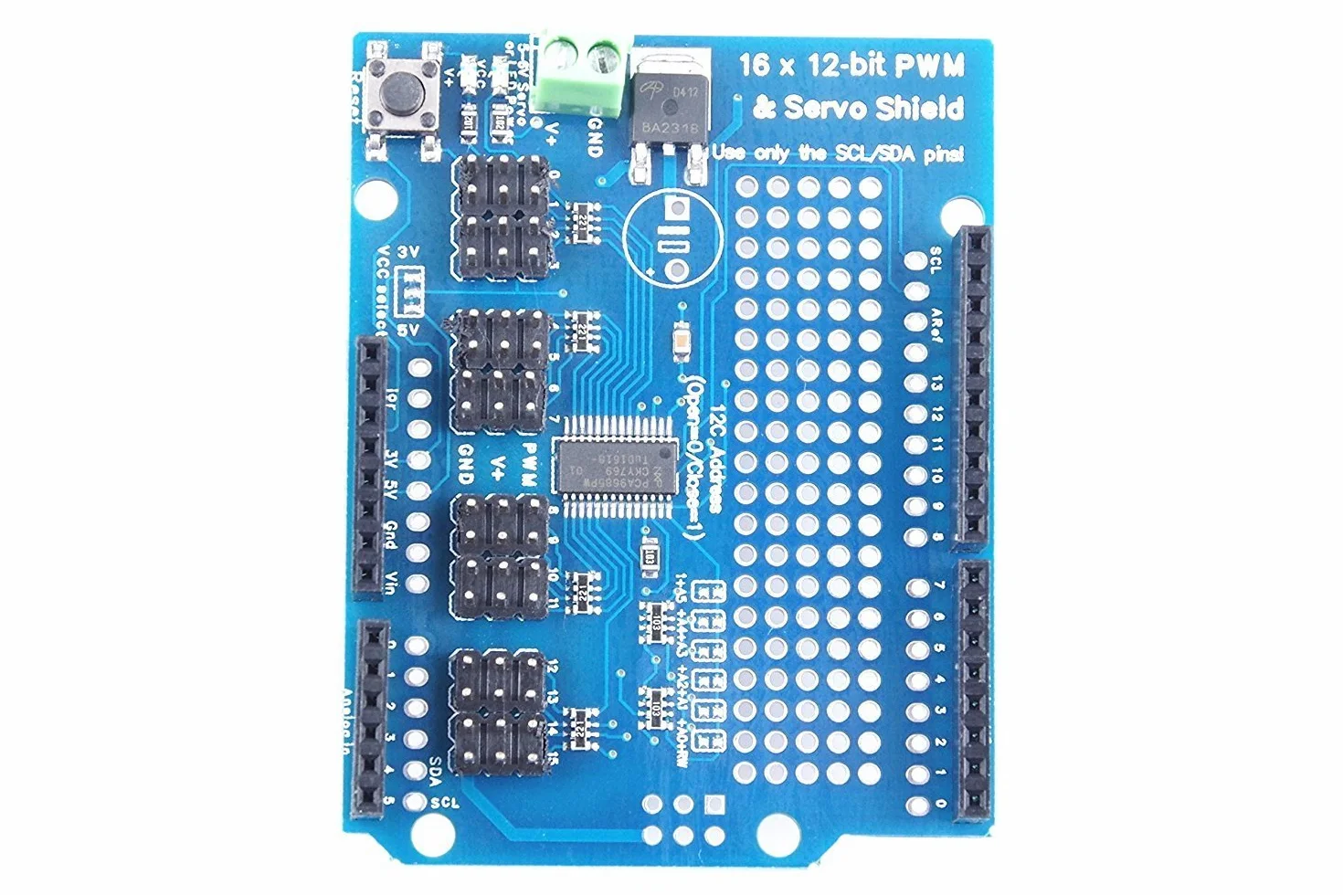 DollaTek PWM Servo Driver Module 16-kana?owy 12-bitowy PWM os?ona serwo do Arduino EK1690