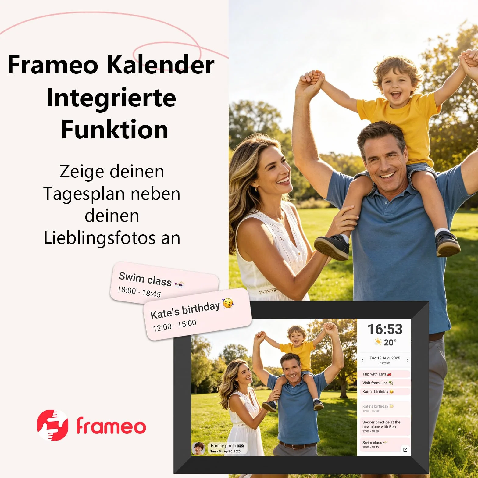 FRAMEO cyfrowa ramka na zdjęcia 10,1 cala 1280x800 IPS ekran dotykowy Smart Cloud 32 GB