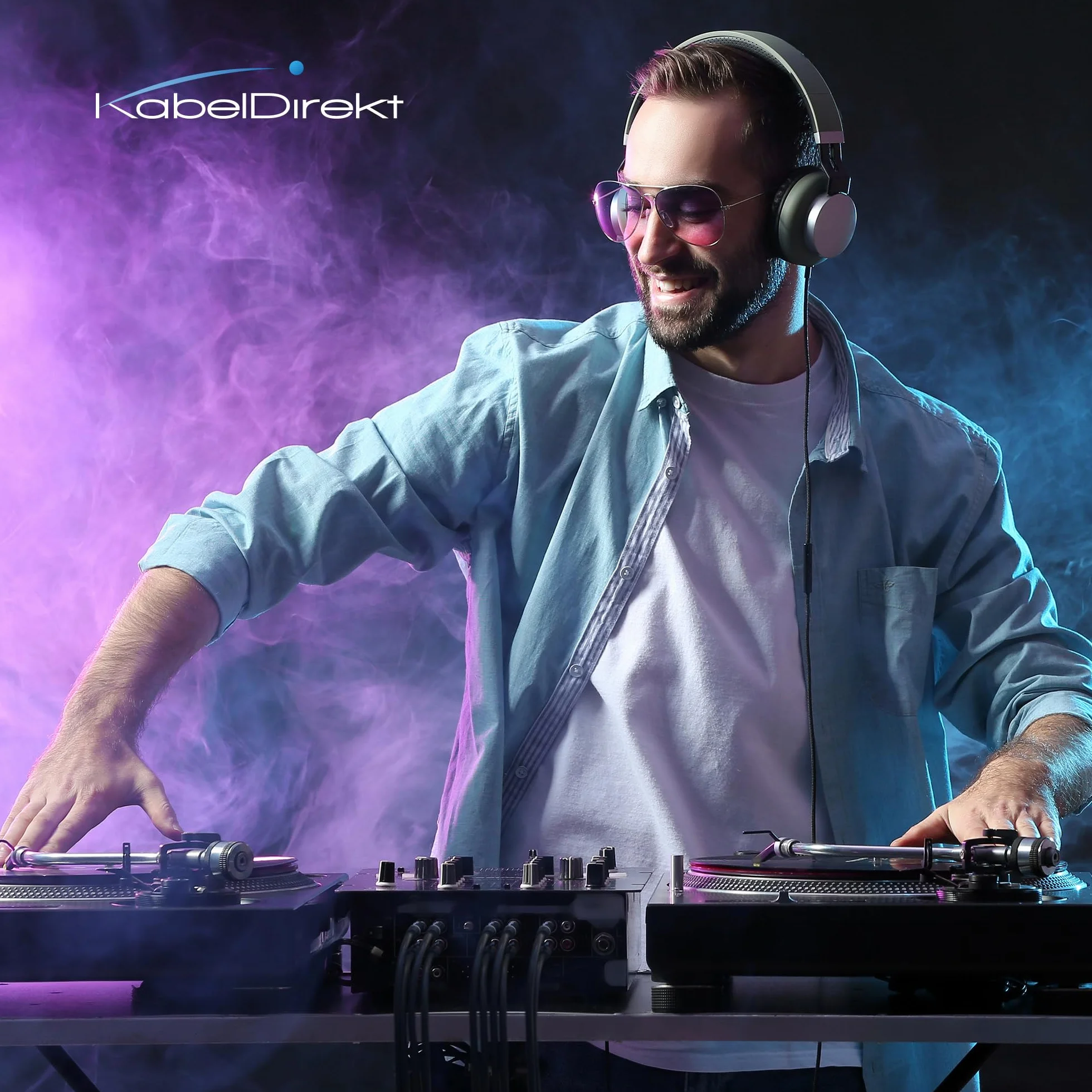 KabelDirekt – Przewód audio wideo RCA 1m (2 do 2, wzmacniacze, odbiorniki AV, hi-fi, sygnały cyfrowe i analogowe, podwójne ekranowanie) – PRO Series