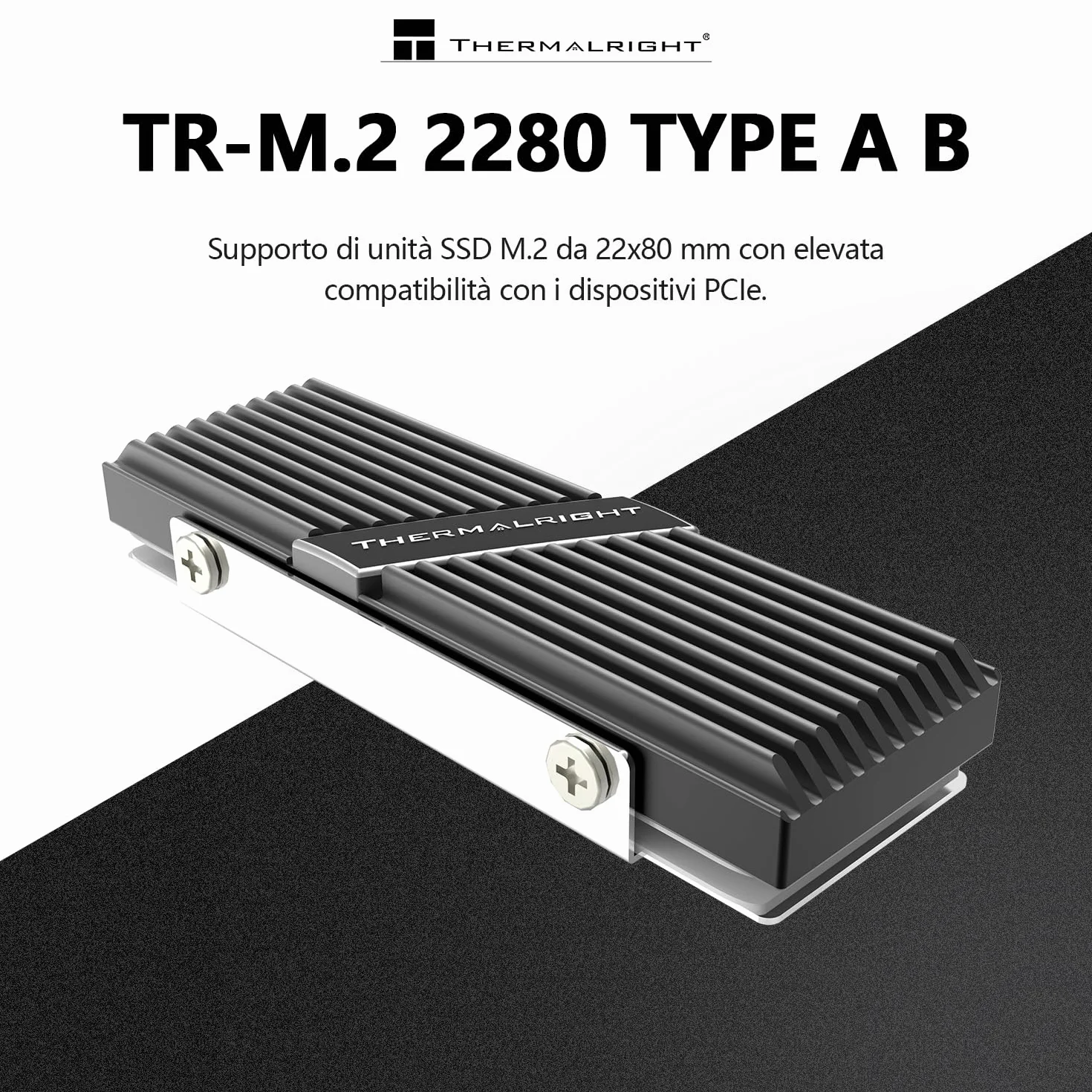 TR M.2 2280 TYPE A B 2280 SSD Radiator Chłodzenie, M.2 2280 Chłodzenie radiatora dla komputerów stacjonarnych SSD o wysokiej wydajności (M.2 2280 A B)