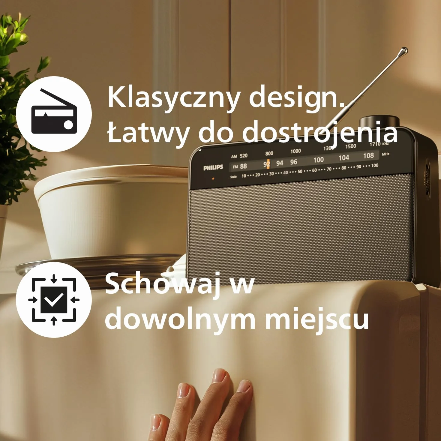 Philips TAR2509 Przenośne Radio FM/MW