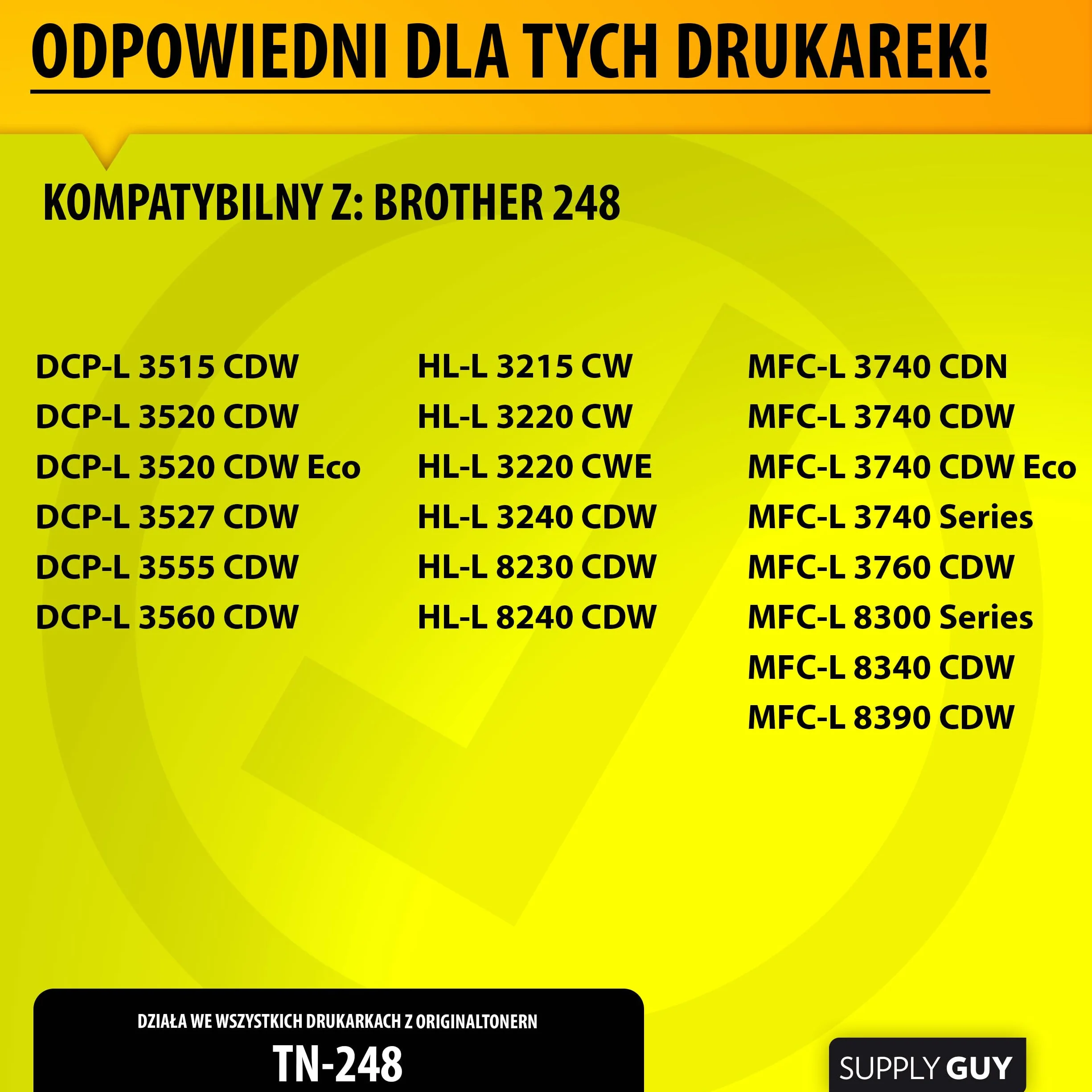 Kompatybilny Toner TN248XL Brother TN-248XL MFC-L3760CDW MFC-L3740CDW DCP-L3560CDW DCP-L3520CDW HL-L3220CW MFC-L8390CDW Multipack 4