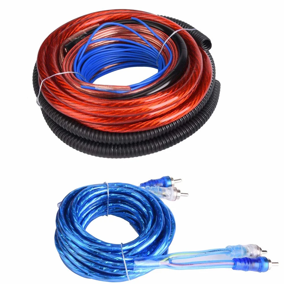 EBTOOLS Kabelkabelsatz, 2800 W 4 Guage Car Audio Subwoofer Verstärker Lautsprecher Installation Kabelkabelsatz Sicherungsanzug
