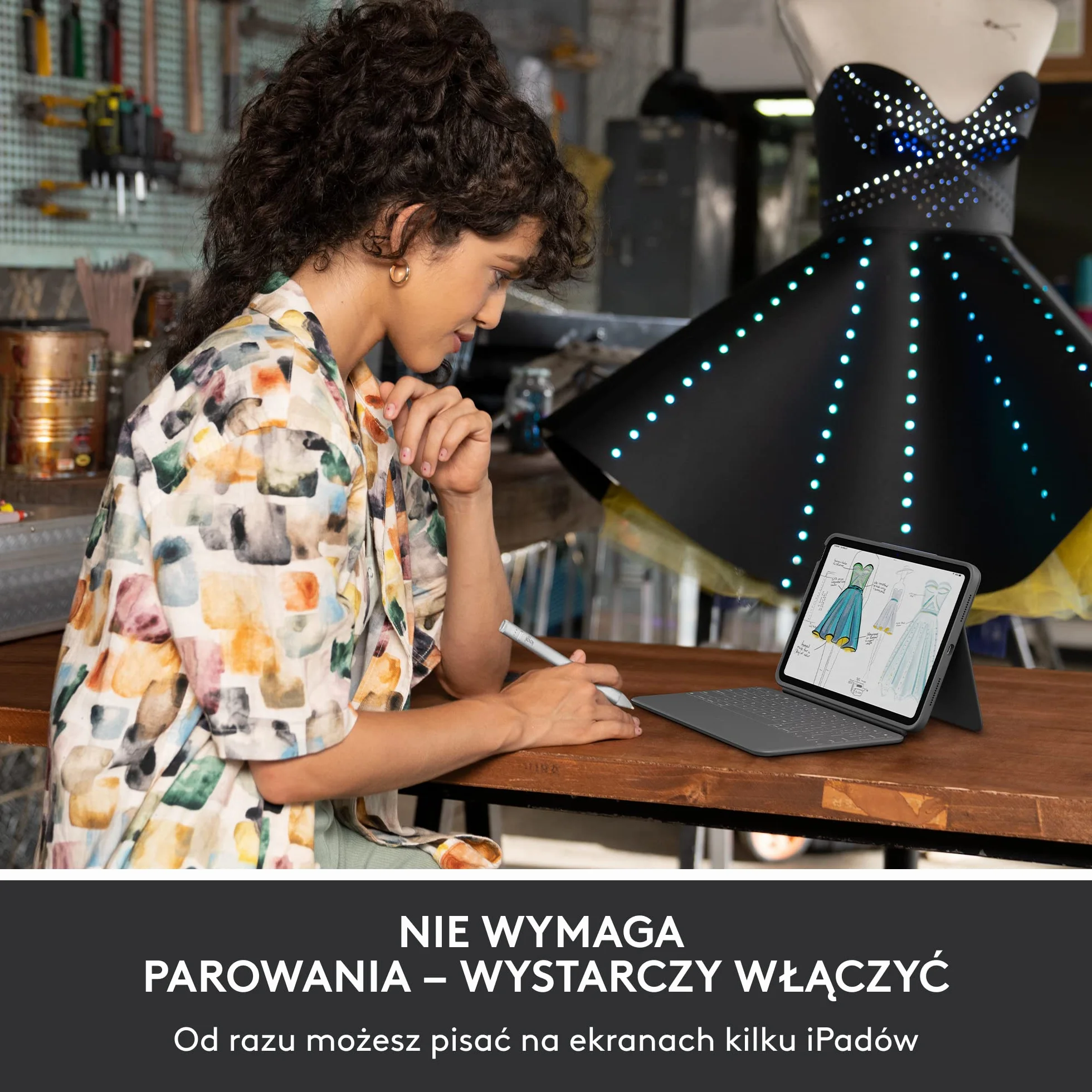 Logitech Crayon, cyfrowy rysik do iPada (z portami USB-C) wykonany w technologii Apple Pencil, doskonała precyzja bez opóźnień oraz dynamiczna, inteligentna końcówka + szybkie ładowanie USB-C - Srebro