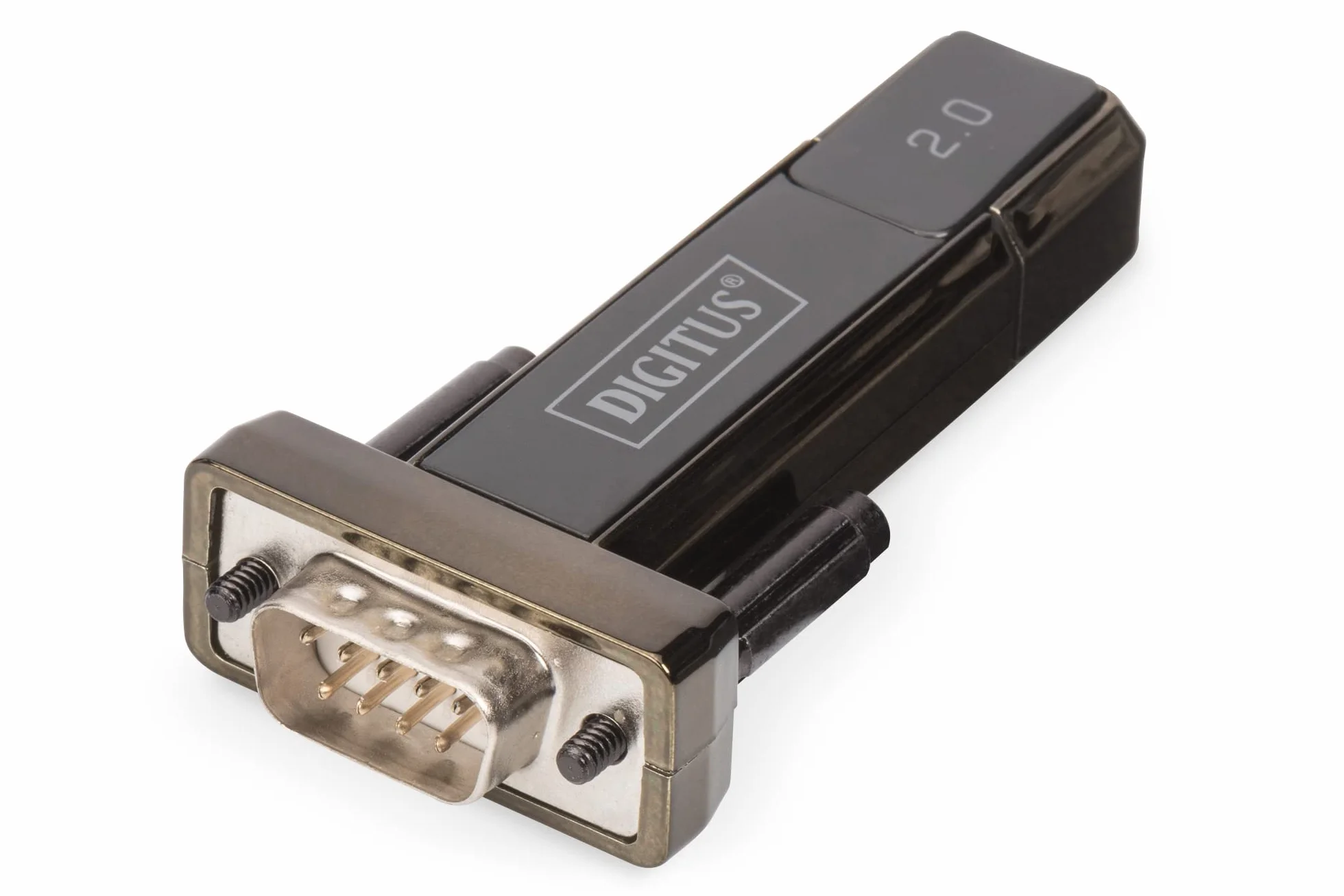 DIGITUS USB na adapter szeregowy - RS232 konwerter - USB 2.0 Typ-A do DSUB 9M - FTDI FT232RL chipset - wraz z kablem 80 cm