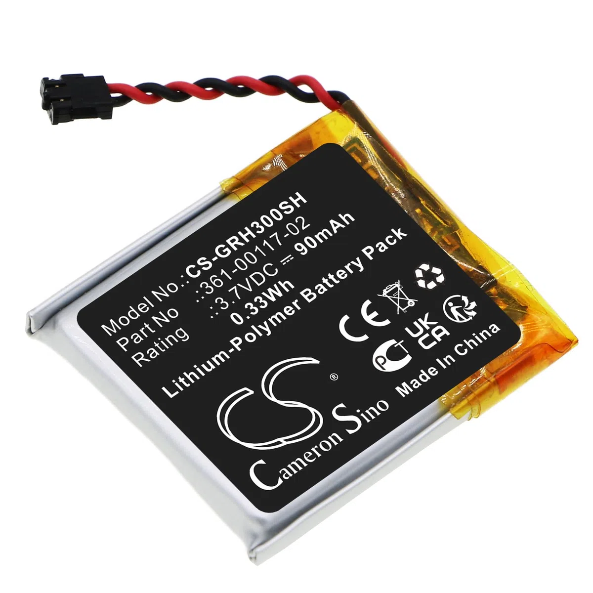 TECHTEK baterie kompatybilny z [Garmin] Forerunner 30 zastępuje 361-00117-02