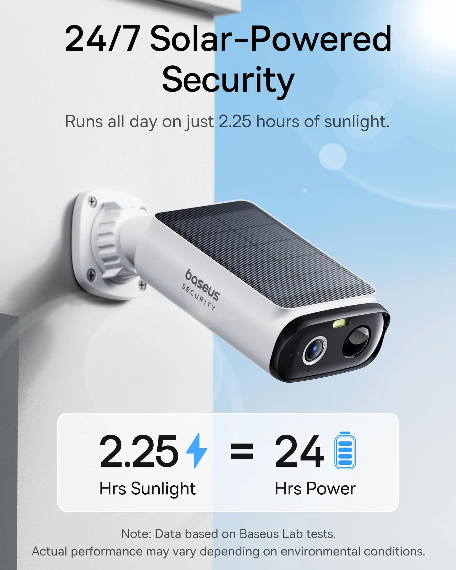 Baseus Security S1 Lite Solocam kamera do monitoringu, zewnętrzna, bateria solarna, WLAN, odporna na warunki atmosferyczne IP67, bezprzewodowa kamera monitorująca do użytku na zewnątrz, 2K 135°