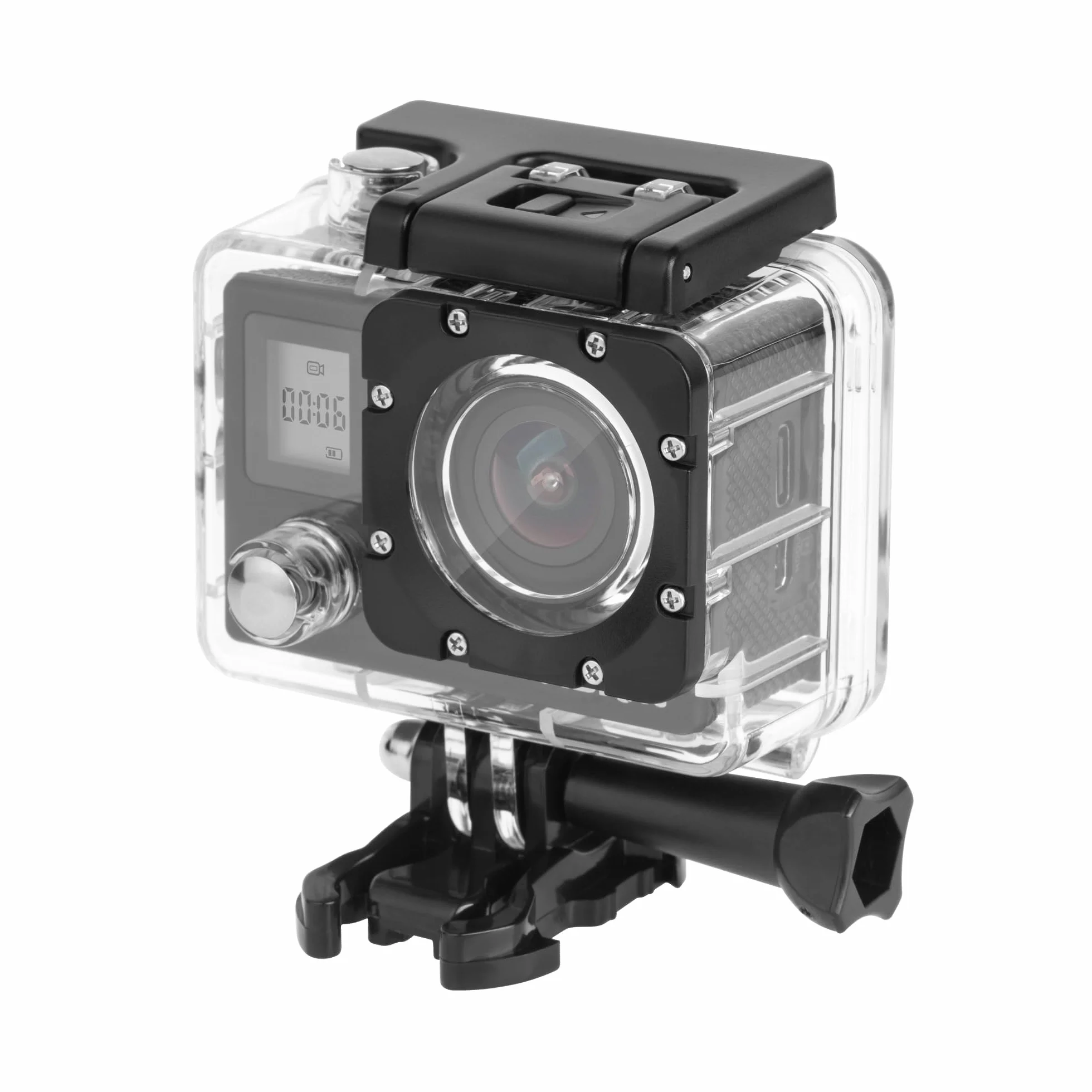 Krüger&Matz Kamera Sportowa 4K 30 FPS Vision L400 1 GB RAM Wyświetlacz 2” 320 x 240 px Wi-Fi Mikrofon Wodoszczelna Obudowa Slow Motion KM0291