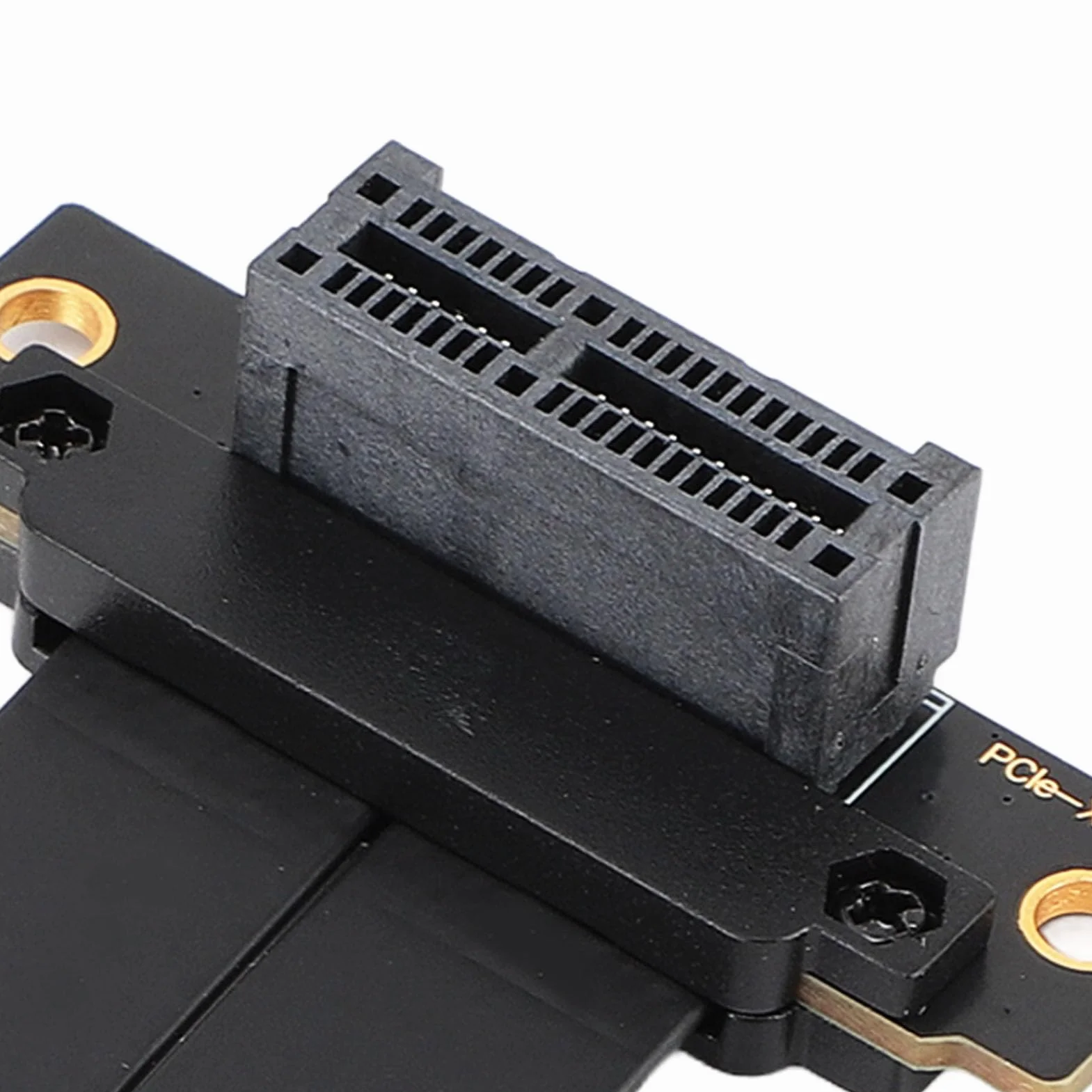 PCIe 4.0 X1 Przedłużacz Riser Kabel Dual 90 stopni kąt prosty GPU Riser kabel do M.2, WiFi, Firewire, USB, Sound Cards (5 cm)