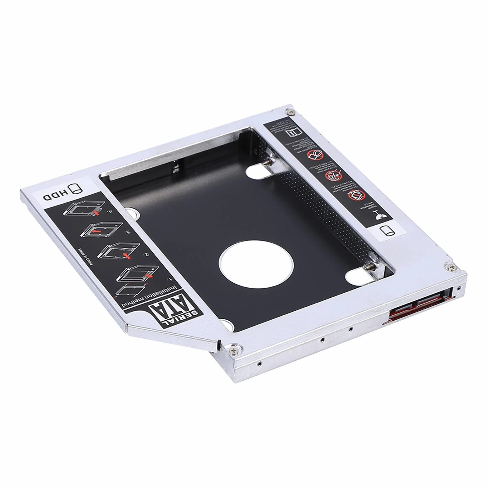 Wnęka na dysk twardy, stabilny, aluminiowy, trwały, pochłaniający hałas dysk twardy 12,7 mm do komputera do laptopa