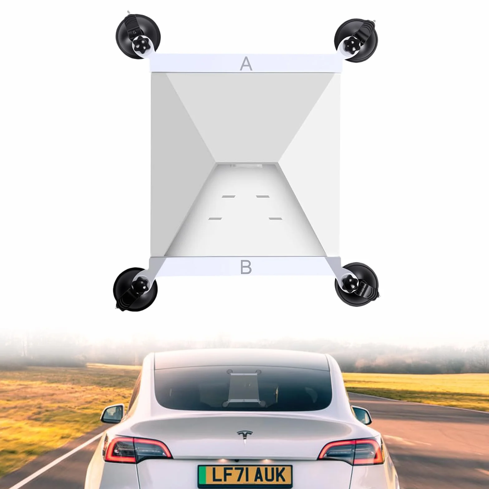 Starlink Mini Mount uchwyt samochodowy z przyssawką do Star Link, mini akcesoria, zestaw montażowy do okien i szyberdachów, Starlink mini uchwyt dachowy do samochodu, kampera, łodzi, ciężarówki
