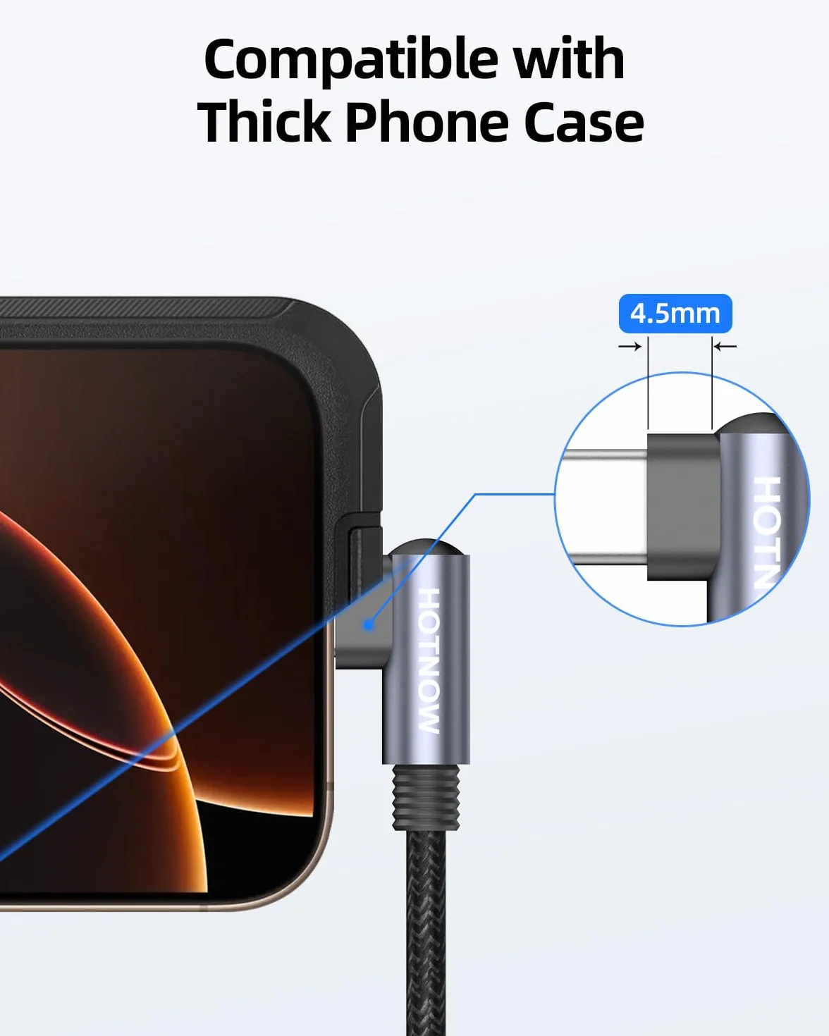 Prostokątny kabel USB C do C 30cm 3 Kawałki, krótki kabel ładowarki USB C 65W Szybkie przewody ładowania iPhone 15/16/17, Power Bank i urządzenia USB Typ C