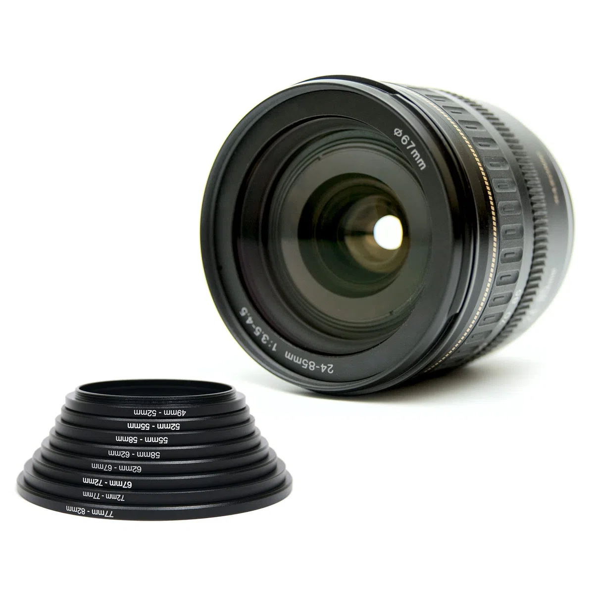 PATIKIL Metalowy pierścień Step Up 27 mm-37 mm, adapter filtra obiektywu aparatu, pierścień aluminiowy filtr adapter pierścień do osłony obiektywu aparatu, czarny