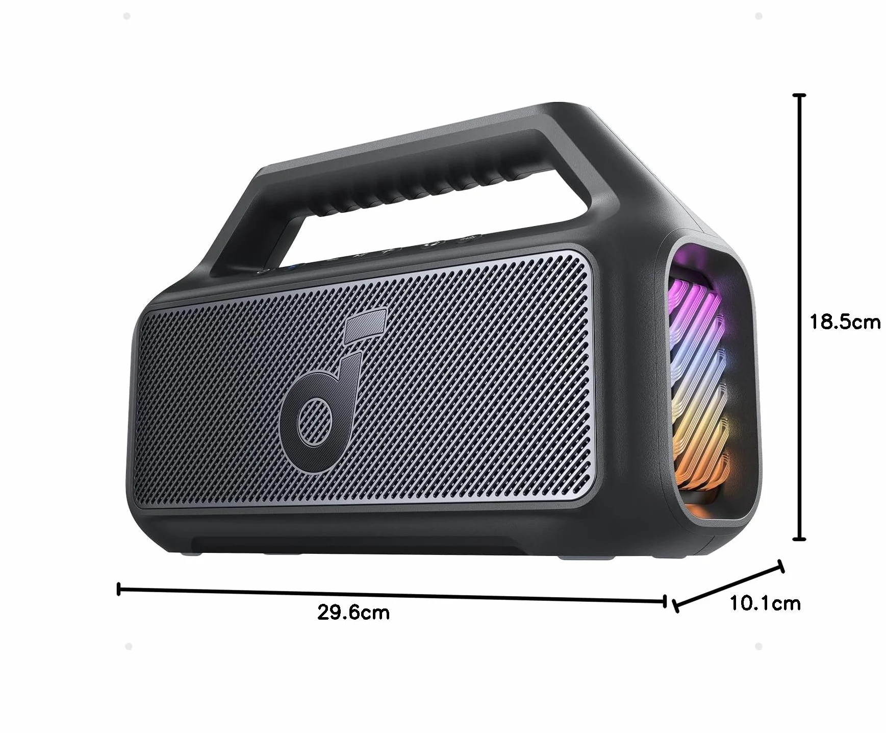 soundcore Boom 2 Głośnik zewnętrzny(odnowiony),80W,Subwoofer, BassUp 2.0, Czas odtwarzania 24 godz,Wodoodporność IPX7, Pływający,Światła RGB,USB-C,Niestandardowy korektor, Bluetooth 5.3