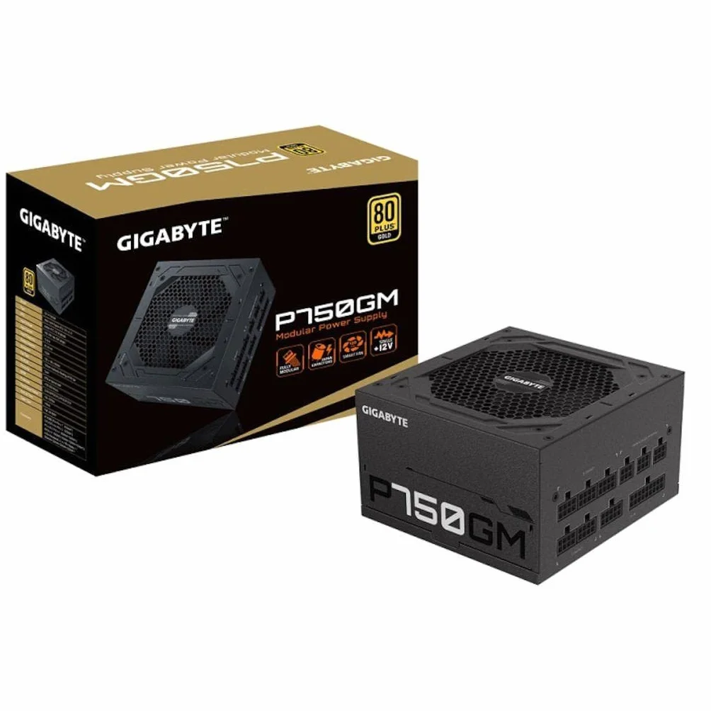 Gigabyte GP-P750GM Zasilacz Komputerowy, Czarny, ATX