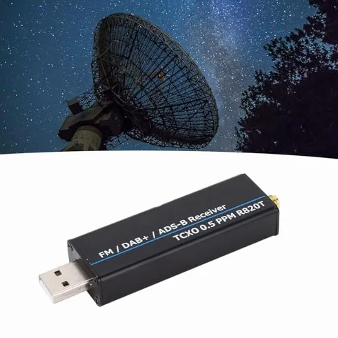 Odbiornik RTL SDR, Chipset RTL2832U R820T2, 0.5 PPM TCXO, 100 kHz-1766 MHz, Bezpośrednie Próbkowanie, Stop Aluminium, Połączenie USB, z Antenami