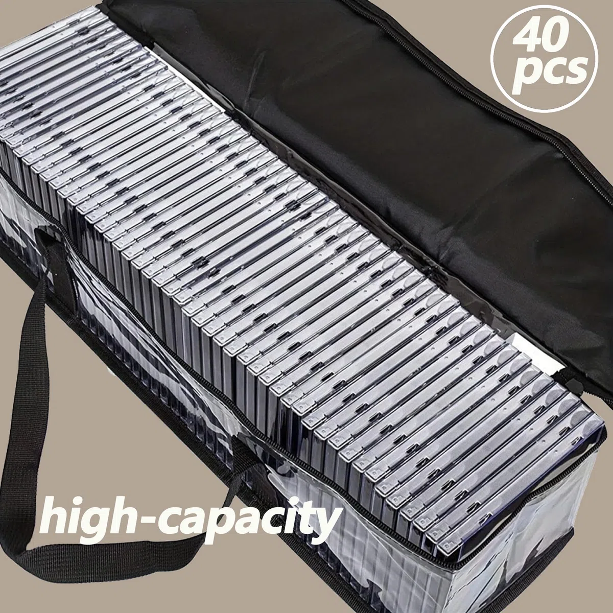 2 Pakiet Przenośne Torebki Do Przechowywania Dvd/Cd, Handy Disc Cd Carry Case, Dvd Ochronny Uchwyt Do Zbierania Pyłu/Organizator, Uchwyty, Filmy Lub Gry Wideo z Wytrzymałymi (60x22x15.2 cm)