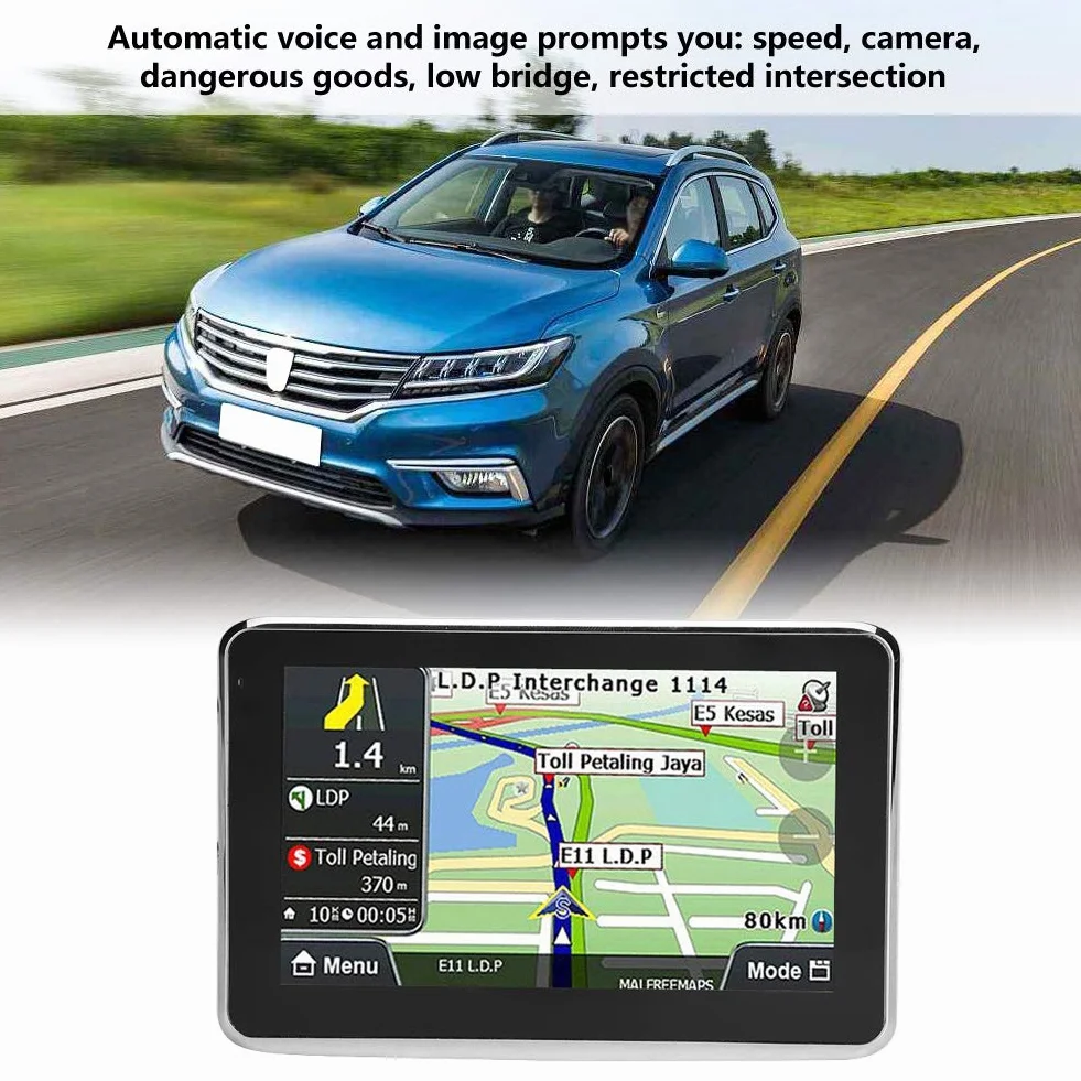 Urządzenia nawigacyjne do samochodu, nawigacja GPS, uniwersalny ekran dotykowy 5", nawigacja GPS, DDR256M, 8G, MP3, FM, mapa Europy, 1