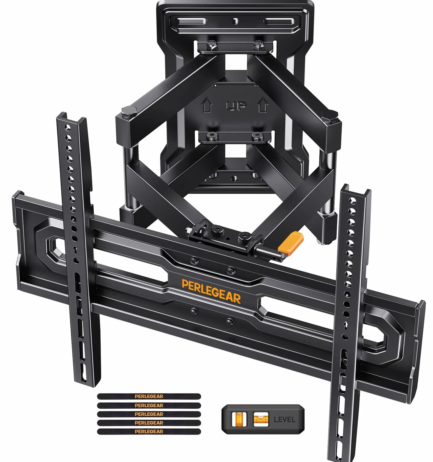 Perlegear uchwyt ścienny do telewizora na 23-70 calowych TV do 50 kg, uchwyt ścienny do telewizora z regulacją wysokości i szybkim ustawianiem nachylenia, uchwyt ścienny do telewizora 55 cali obrotowy