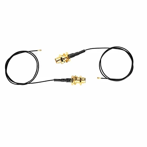 2 Szt.Kabel do SMA + 2 Szt.M.2 WiFi Bluetooth Zewnętrzna Antena 8DB, Obsługa Karty Blueooth 802.11a / B/G/N/Ac, do Bezprzewodowej Karty Sieciowej NGFF/M.2