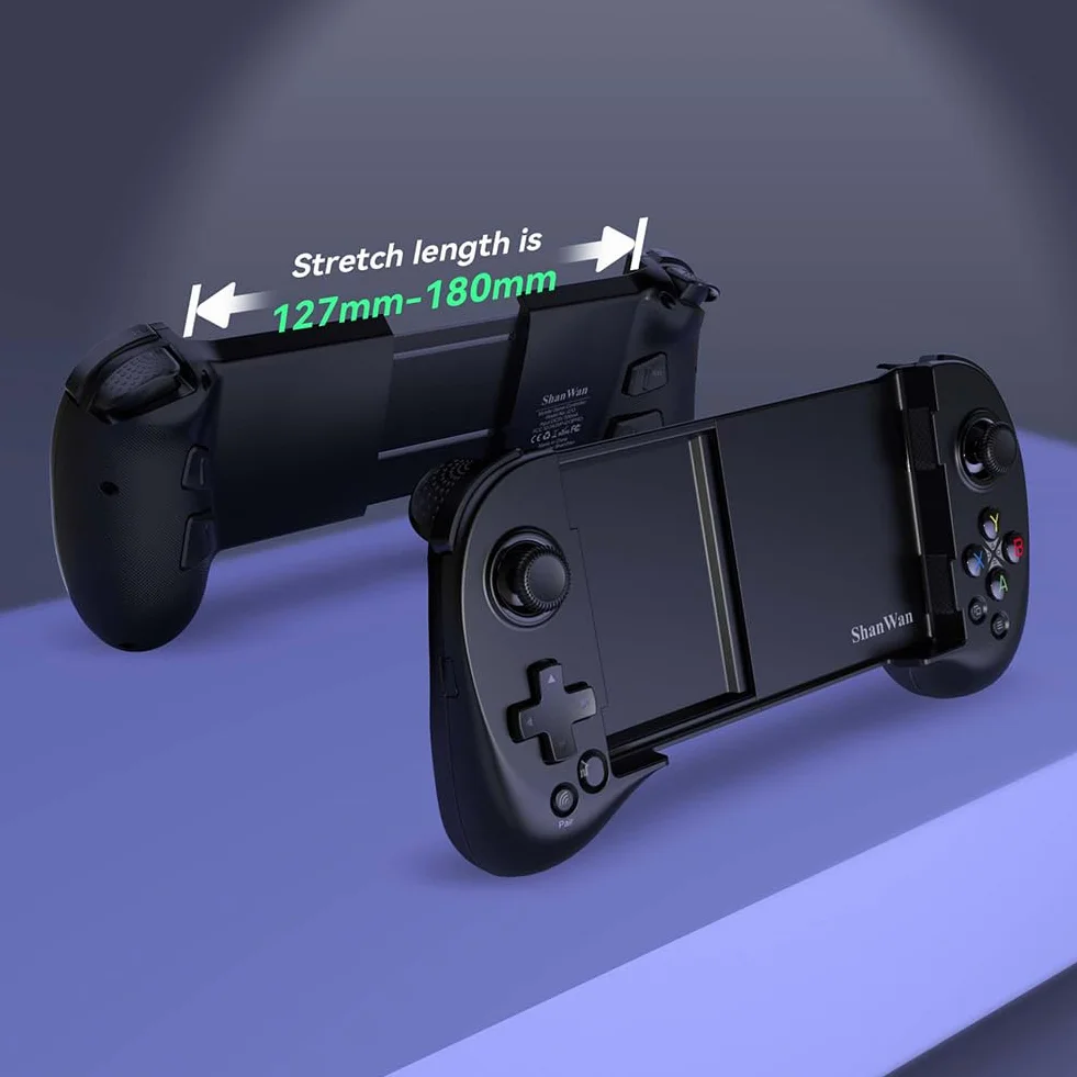 ShanWan Kontroler Android dla Androida/iOS, mobilny kontroler z mapowaniem przycisków, mobilny kontroler do gier Xbox Cloud Steam Link GeForce NOW MFi Arcade Games