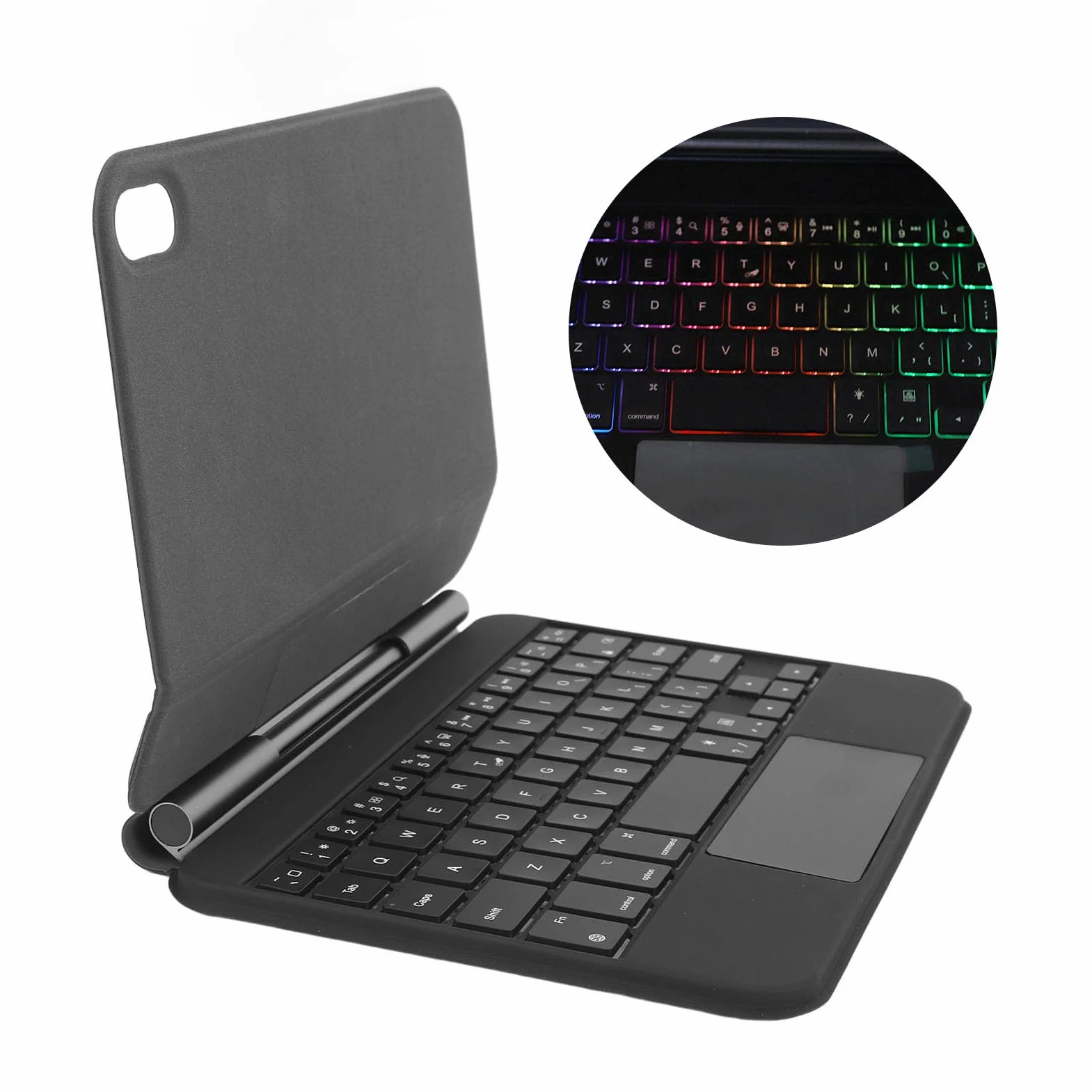 Magnetyczne Etui na klawiaturę do Tabletu IOS Mini 6 2021 8,3 Cala, Odłączana z Touchpadem, Podświetlana