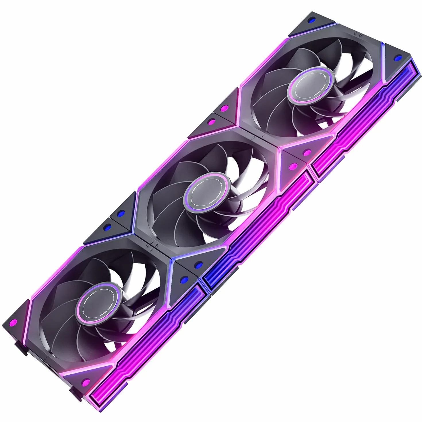 AsiaHorse NyotaUltra ARGB wentylator PC 120 mm 3 sztuki RGB Daisy Chain Infinity Mirror HDB 58,5 CFM 2000 obr./min 2.07MMH2O 4-pin PWM 5 V 3-pin ARGB do Asus Aura MSI
