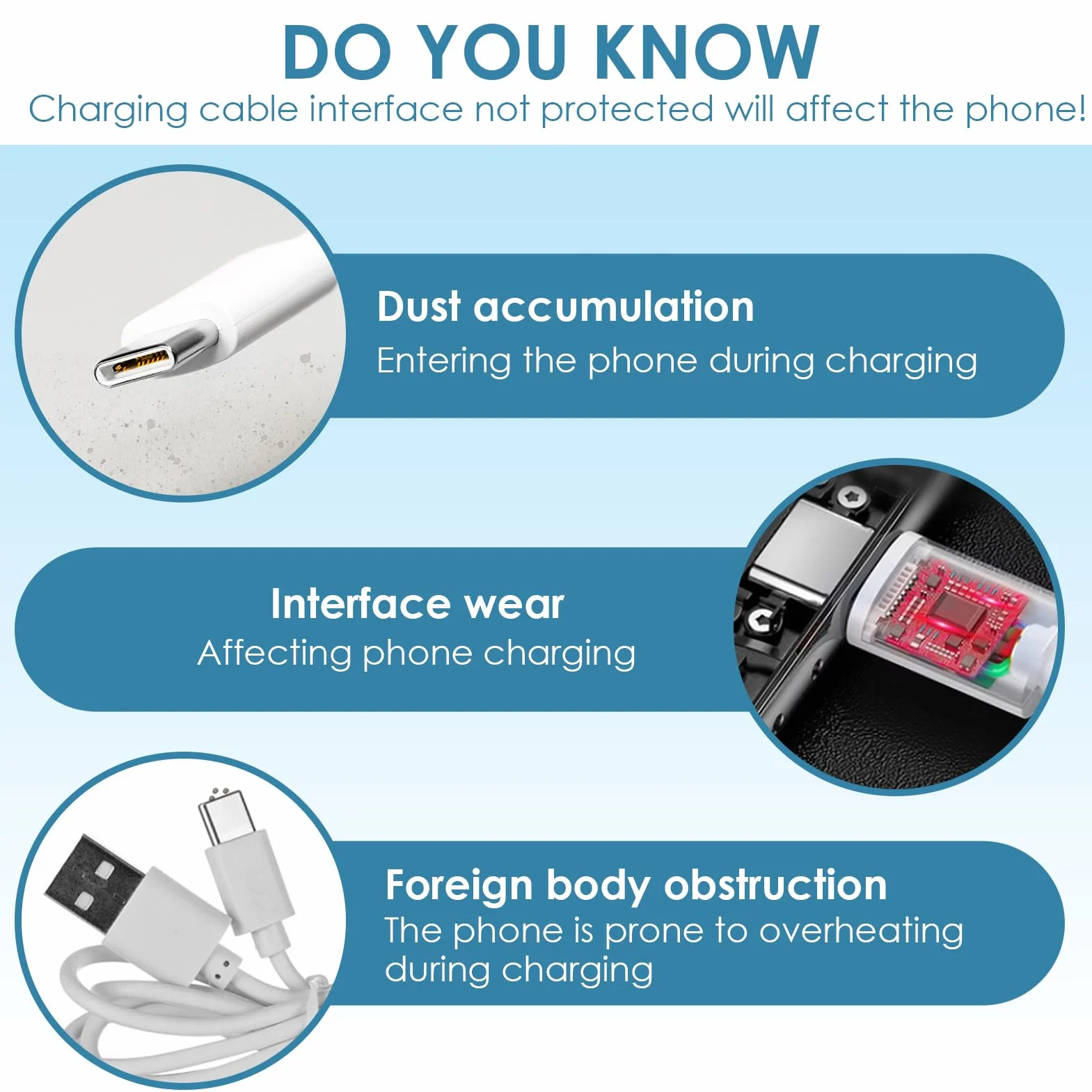 kiki fancy Nasadka ochronna USB-C 10 sztuk, zatyczka chroniąca przed kurzem, wtyczka USB-C z tworzywa sztucznego, pyłoszczelna osłona kabla do transmisji danych, osłona kabla do ładowania, zaślepki do