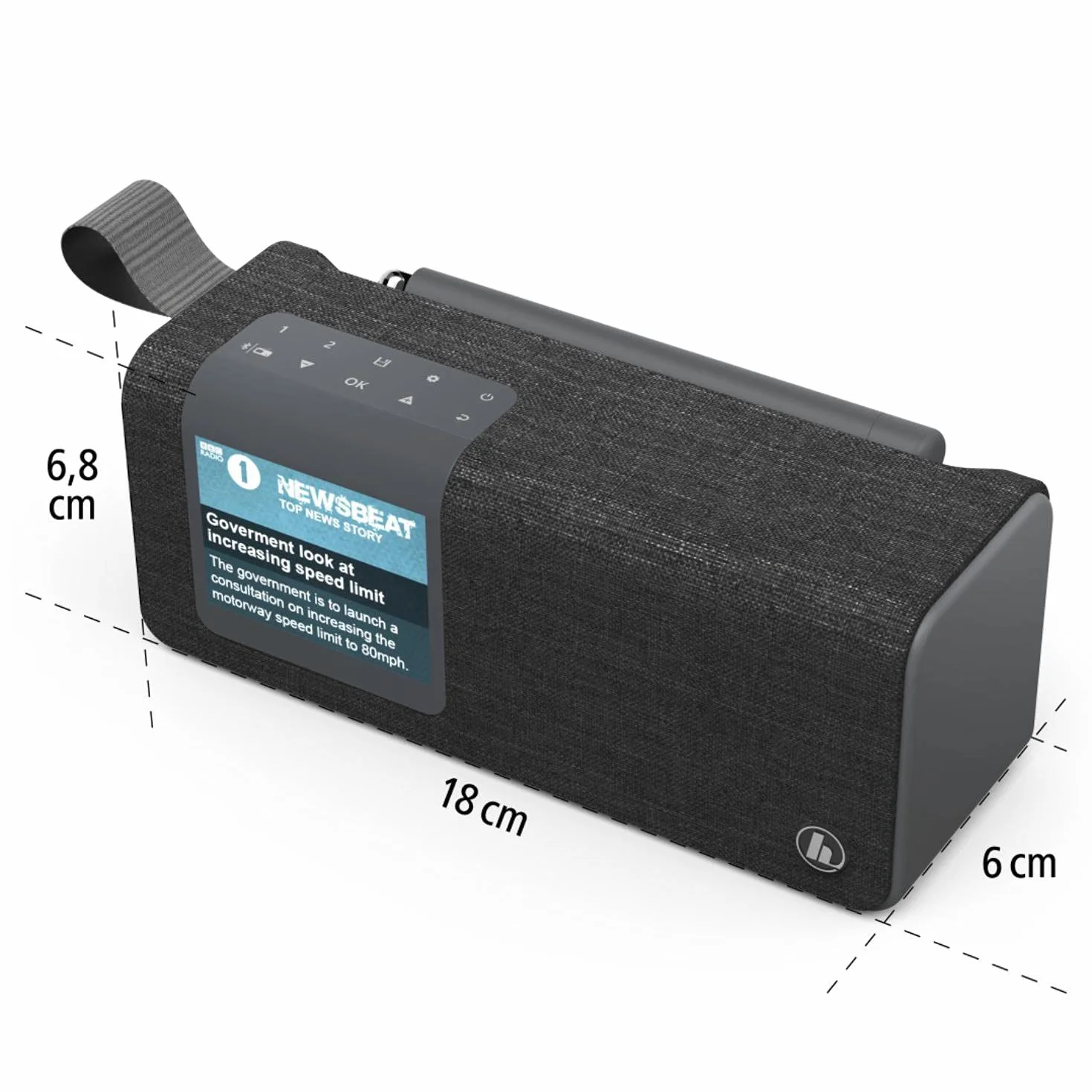 Hama DR200BT Radio cyfrowe Bluetooth DAB/DAB+/FM przenośne czarne