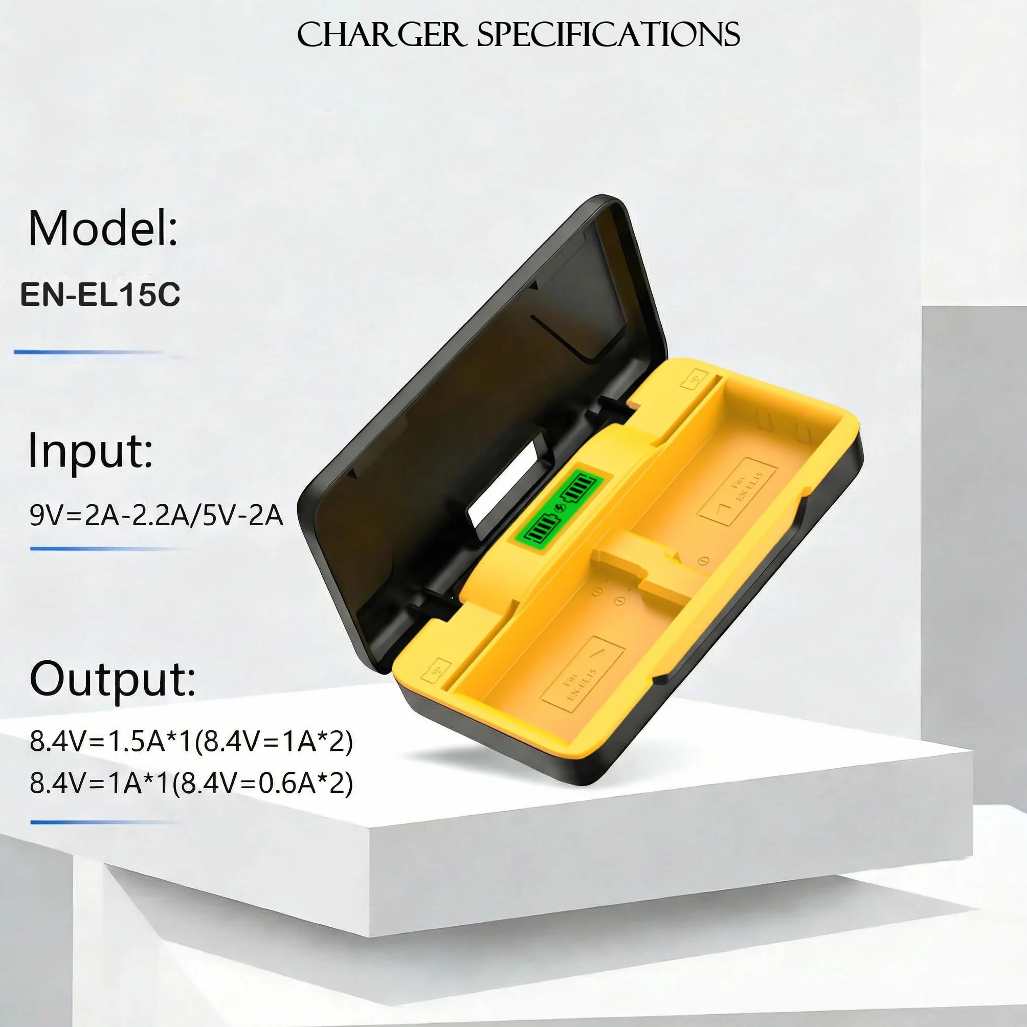 2280 mAh EN-EL15 EN-EL15C akumulator i ładowarka kompatybilna z Nikon D850, D810, D810A, D800, D800E, D780, D750, D610, D600, D500, D7500, D7200, D7100, D700 00