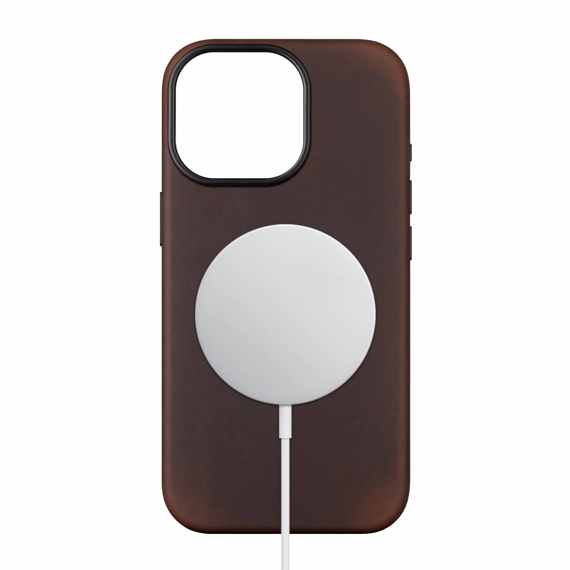 maogoam Etui skórzane do iPhone 13 Pro Max, prawdziwe skórzane etui Crazy Horse do iPhone 13 Pro Max 6,7", kompatybilne z MagSafe, Indiana-Jones Style, ciemnobrązowe