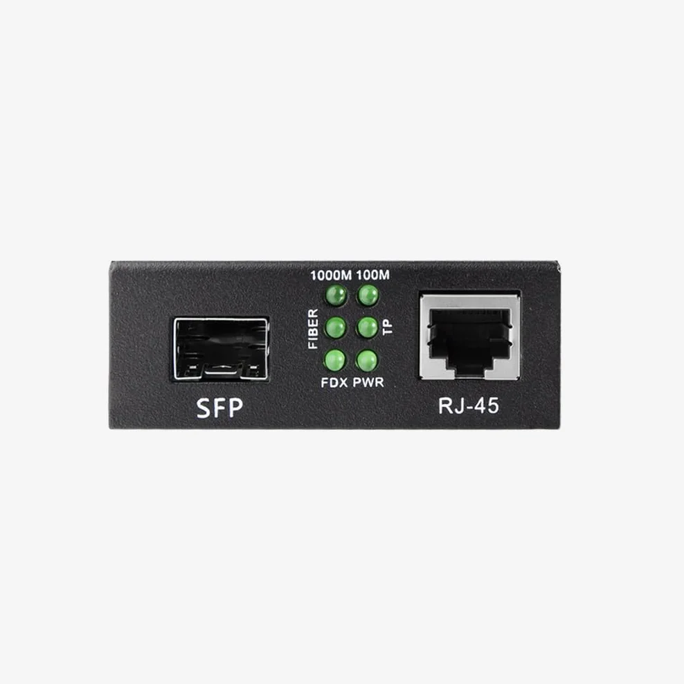 Konwerter mediów Gigabit Ethernet 1,25 G SFP do RJ45 włókno szklane miedź 20 km jednomodowy