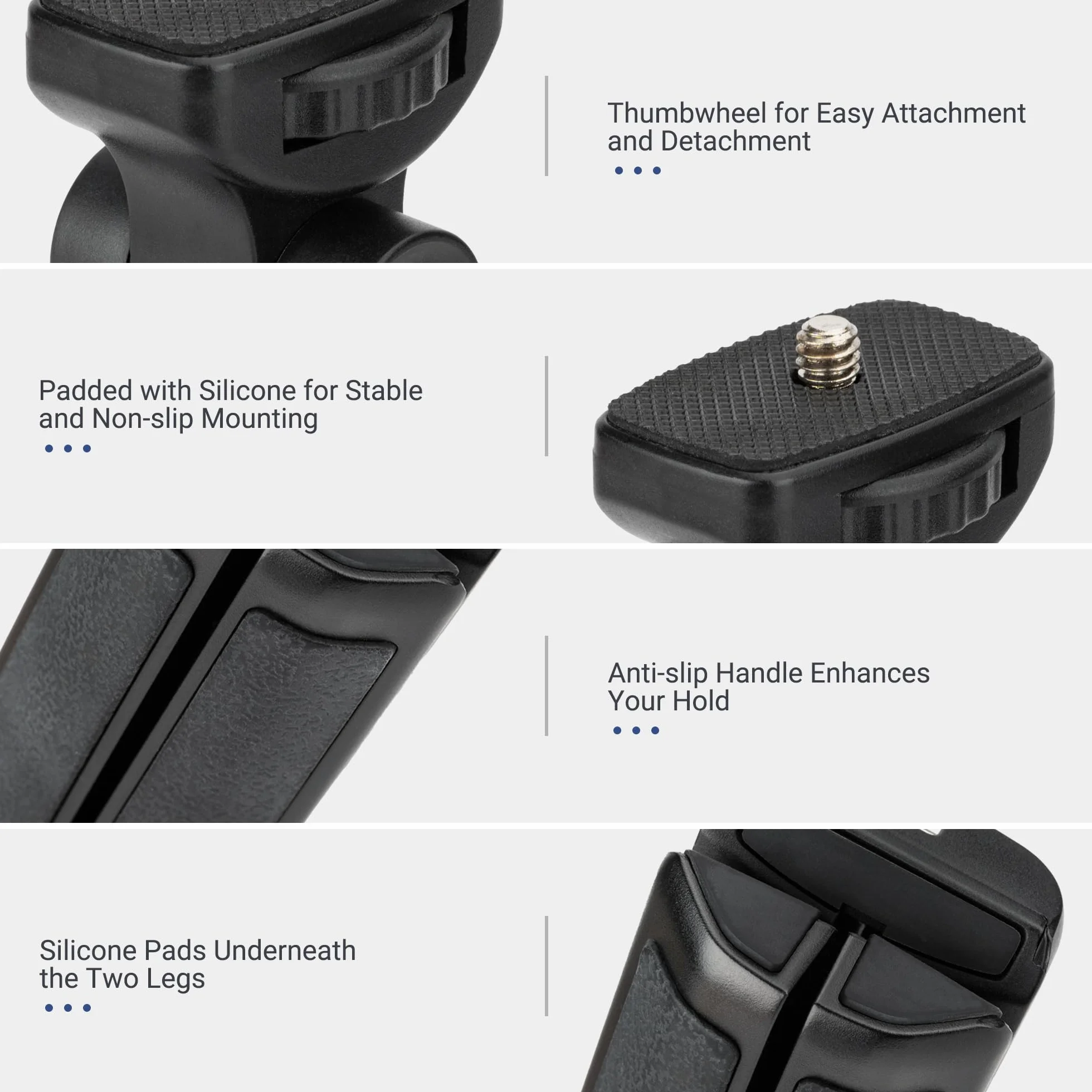 JJC Statyw biurkowy z uchwytem Vlog z pilotem Bluetooth TG-BT1 do Fujifilm X100VI X-S20, X-H2S, X-H2, X-T5, X-T4, X-T3, X-T30 II, X-T30, X-S10 stabilizator wideo kamery