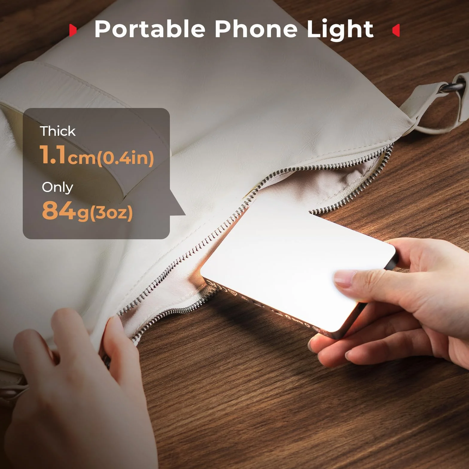 SMALLRIG M3 Magnetyczne światło wideo LED 120 diod 2000 mAh 2700K-6500K Clip-on do iPhone'a iPada