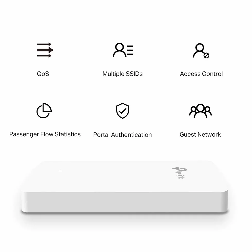 TP-Link EAP235-Wall, Punkt dostępowy WiFi AC1200 MU-MIMO, Montaż ścienny, Obsługa PoE, 3 porty LAN, Zarządzanie przez Omada SDN, Roaming bez zakłóceń, VLAN, QoS, portal uwierzytelniania