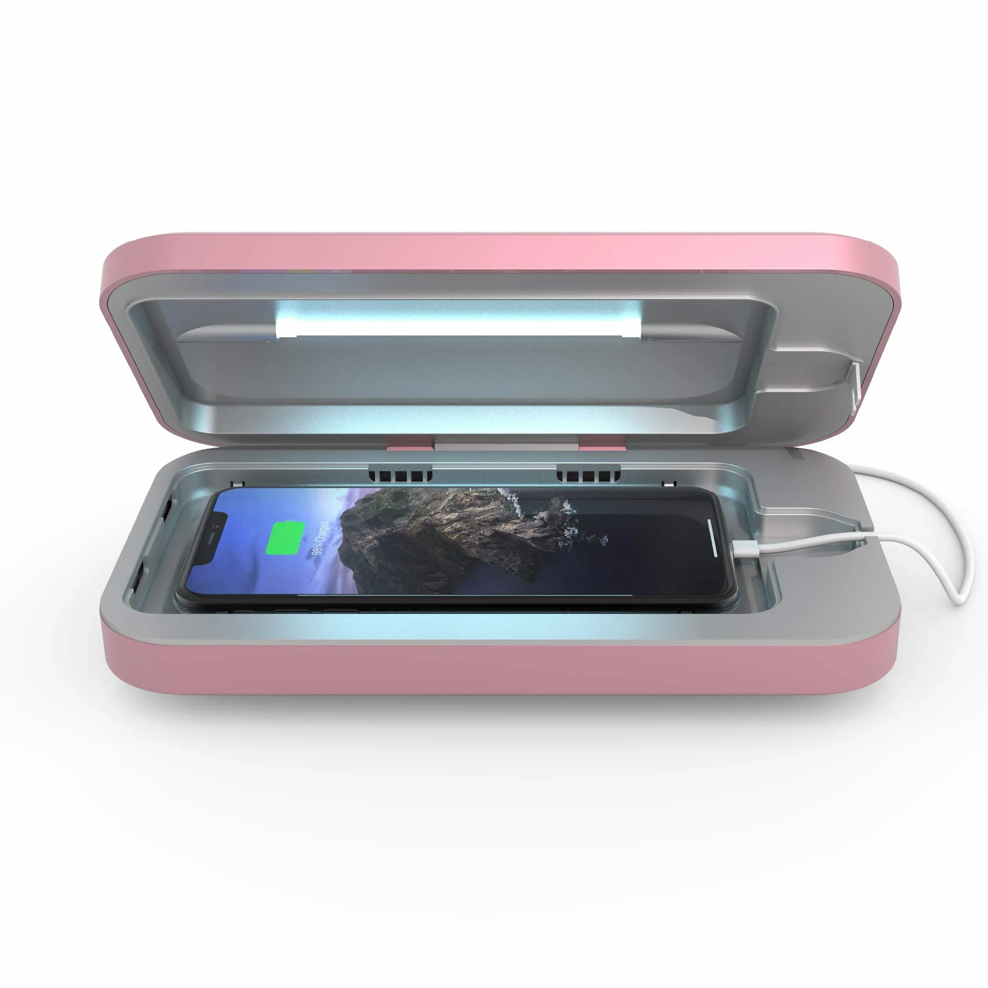 PhoneSoap 3 UV środek do dezynfekcji smartfonów i uniwersalna ładowarka, opatentowany i sprawdzony klinicznie dezynfektor światła UV, (orchidea)