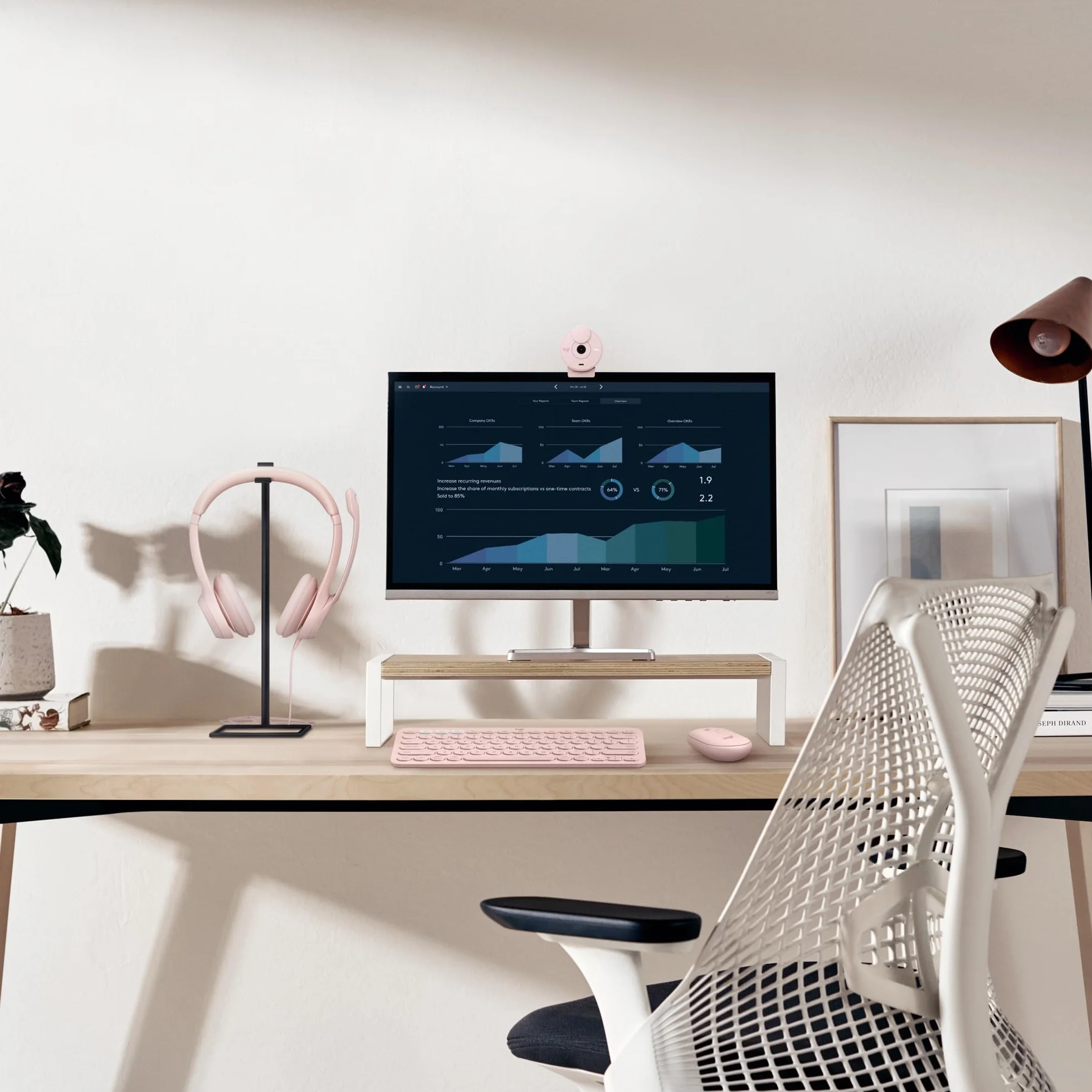 Logitech Pebble Keys 2 K380s, bezprzewodowa klawiatura Bluetooth do wielu urządzeń z ustawianymi skrótami, smukła, przenośna, przełączanie, Windows, macOS, iPadOS, Android, Chrome OS, QWERTY US-Różowy