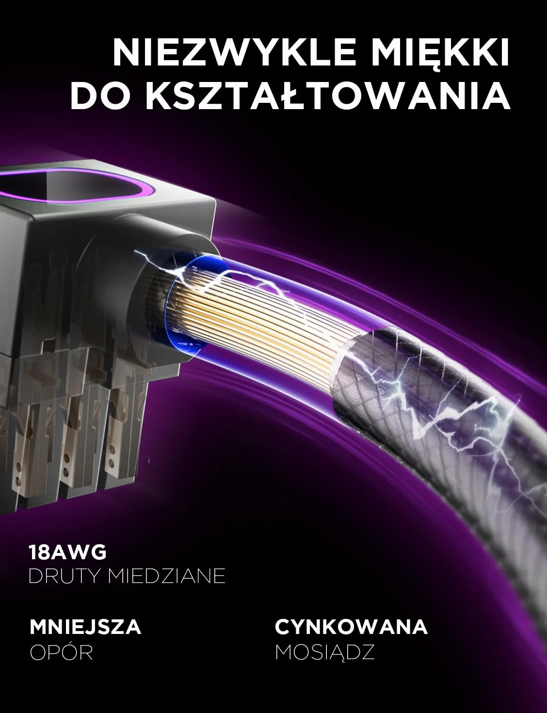 AsiaHorse Hydrus 8-Pin CPU Kabel przedłużający [TYLKO CPU], Kabel zasilający EPS 12V (NIE DLA GPU), 18AWG Sleeved, 5V 3-Pin ARGB Sync - Czarny