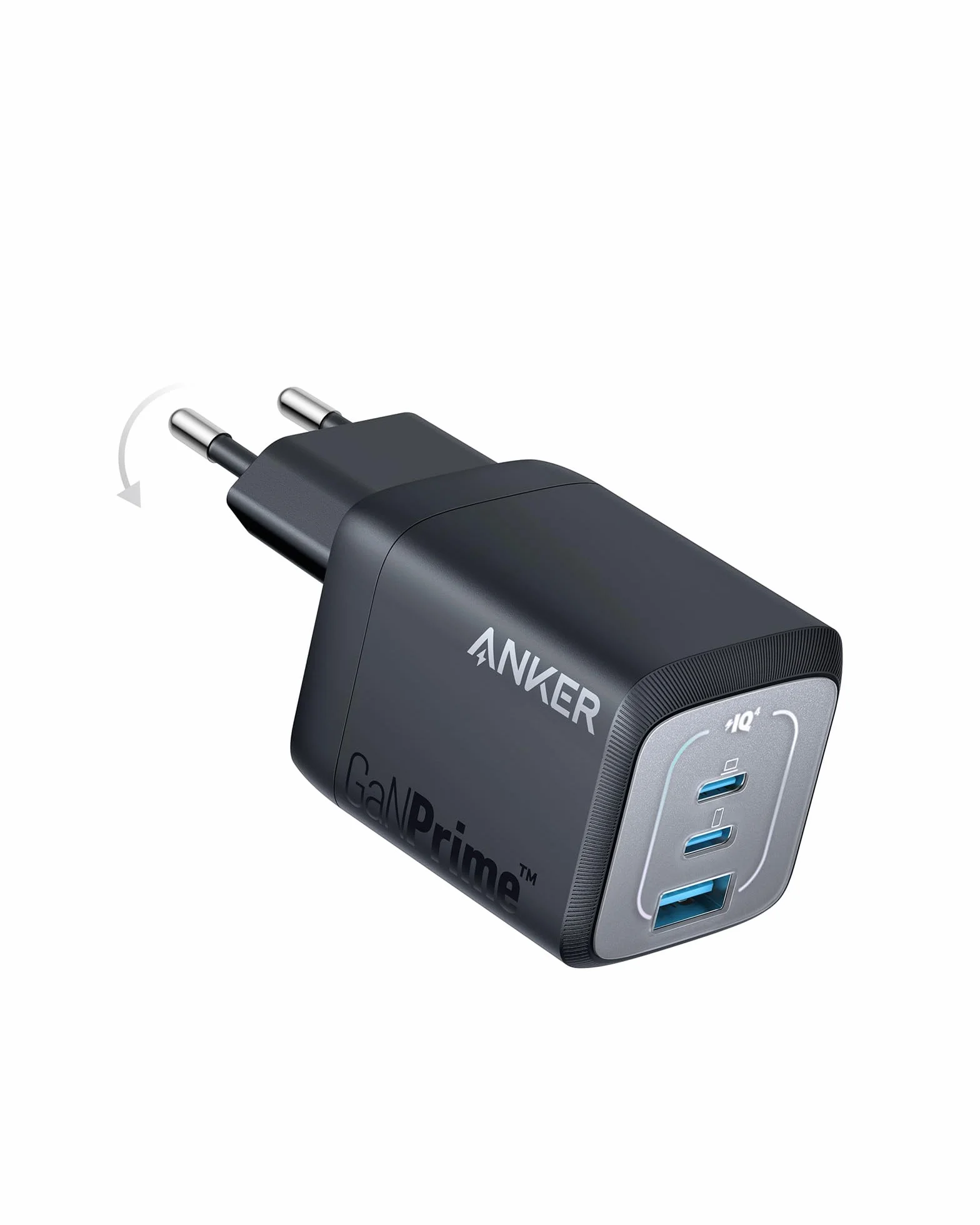 Ładowarka USB-C 67 W, Anker Prime GaN, 3-portowa szybka ładowarka, kompaktowa składana konstrukcja, kompatybilna z MacBook Pro/Air, Pixelbook, iPad Pro, iPhone 16/15/14, Galaxy S23, Note 20,