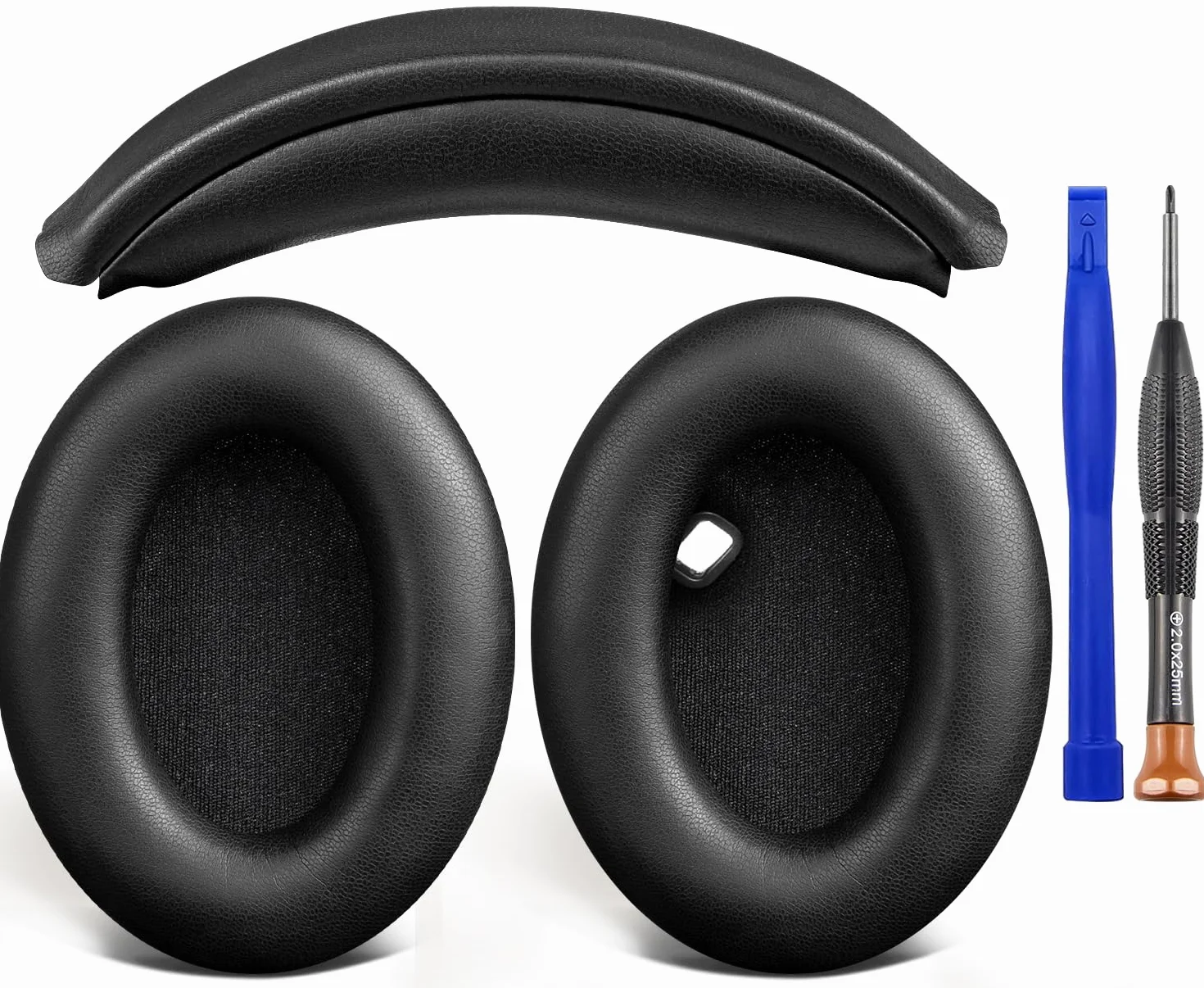 SOULWIT Poduszki nauszne + opaska na głowę, zestaw zamienny do Sony WH-1000XM4 (WH1000XM4) słuchawek nausznych, wymienna nakładka na pasek na głowę i część naprawcza nauszników