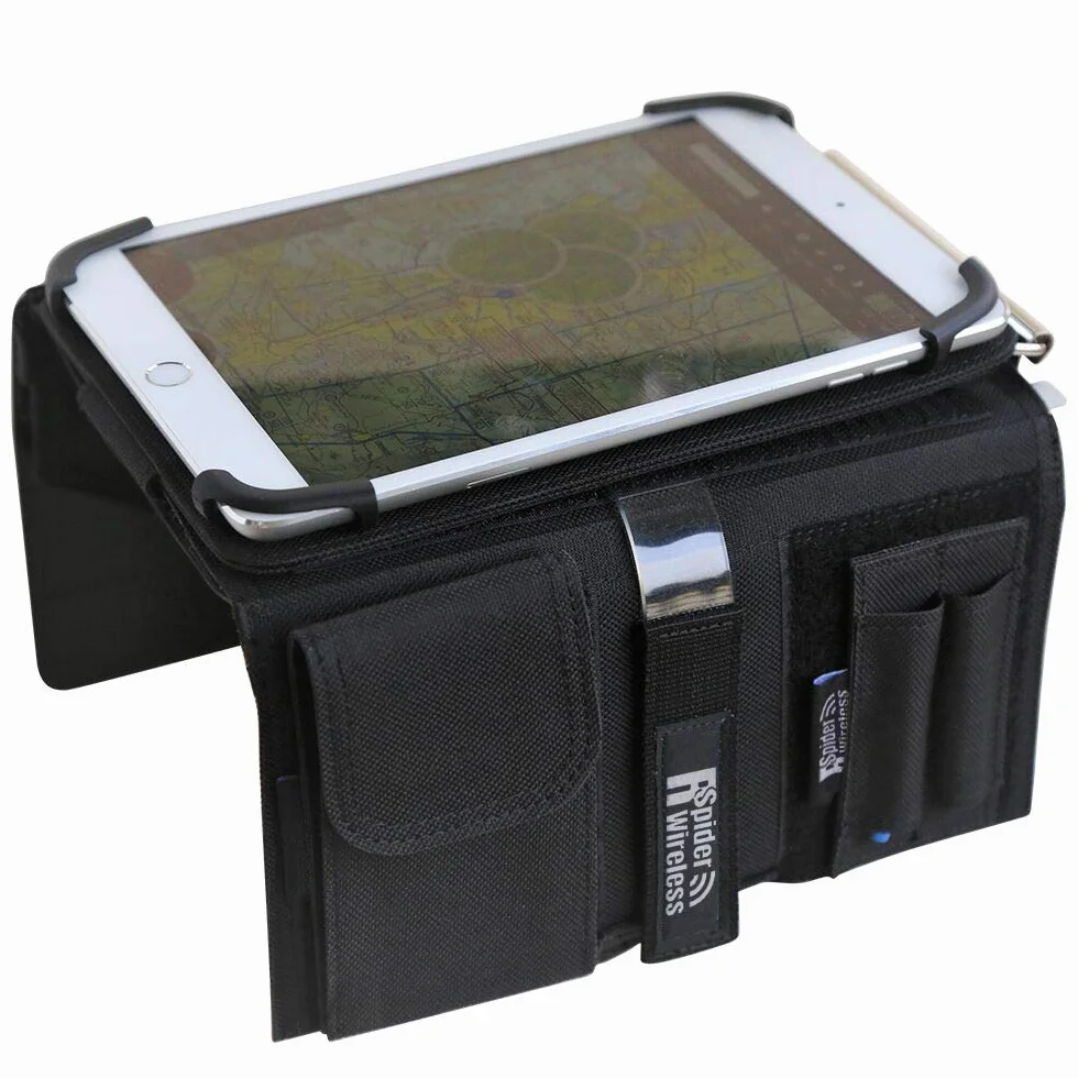 Pilot Kneeboard z aluminiowym schowkiem. Kompatybilny z 7,9-calowym Apple iPad Mini 3 i 4, urządzeniami z systemem Android o podobnym rozmiarze