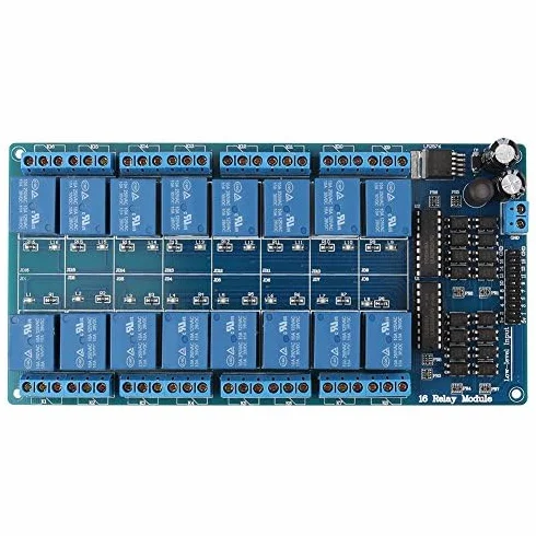 Keenso Ethernet 16-kanałowy moduł przekaźnika - Lan Wan Network Webserver moduł sterujący z portem RJ45 + NC1601, Default