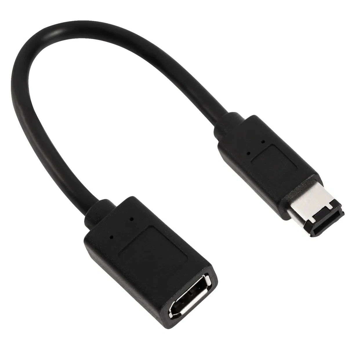 IEEE 1394 6Pin ?e?skie do 1394 6Pin m?skie Firewire 400 do 800 kabel adapter do przesy?ania danych kabel konwertera kompatybilny z MacBook Pro Mac Mini czarny 22cm