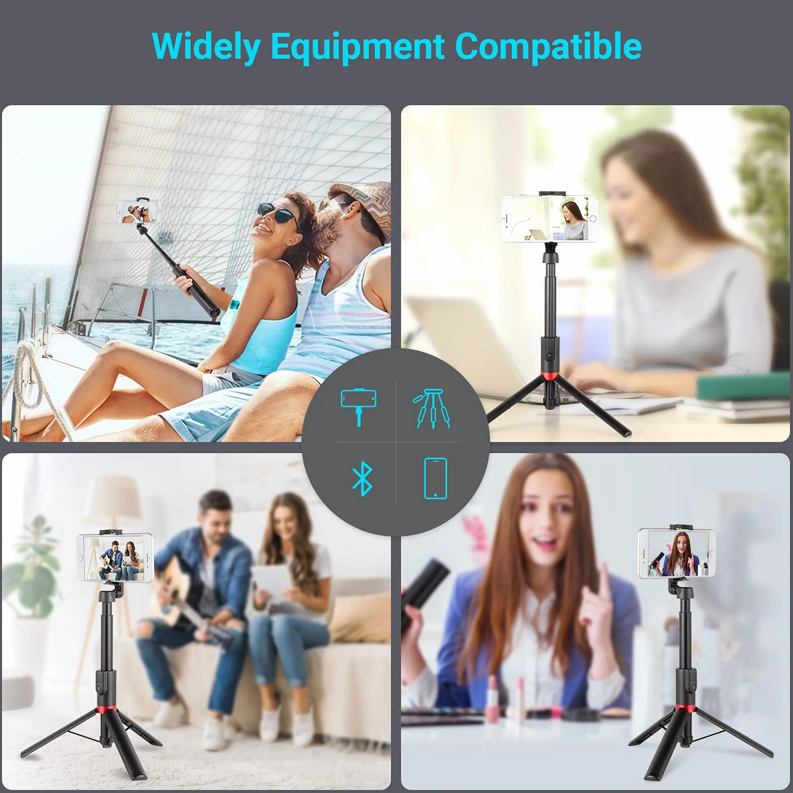 SMALLRIG Statyw Selfie Stick ST20 z pilotem Bluetooth 130cm przenośny do telefonów