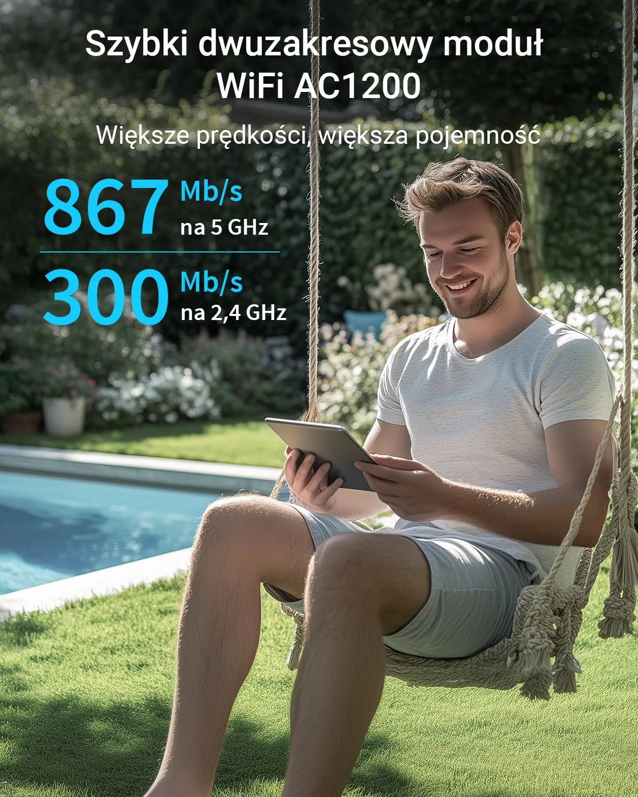 BrosTrend AC1200 zewnętrzny punkt dostępowy dalekiego zasięgu, wodoszczelny punkt dostępowy Gigabit WiFi IP65, dwupasmowy 5 GHz + 2,4 GHz, zasilany PoE, z pasywnym wtryskiwaczem PoE, uniwersalny, WAP